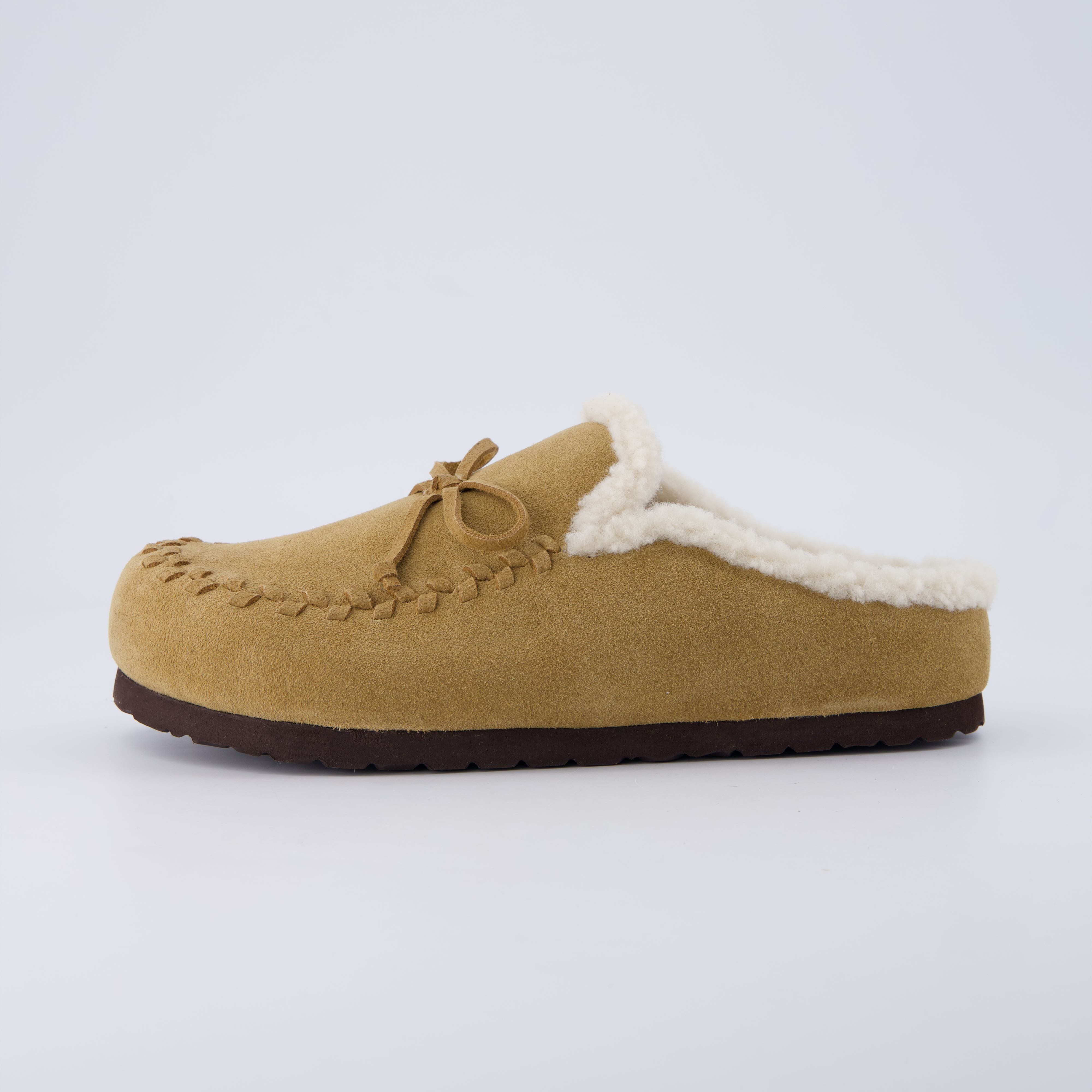 Creek Genuine Suede Slippers Sand