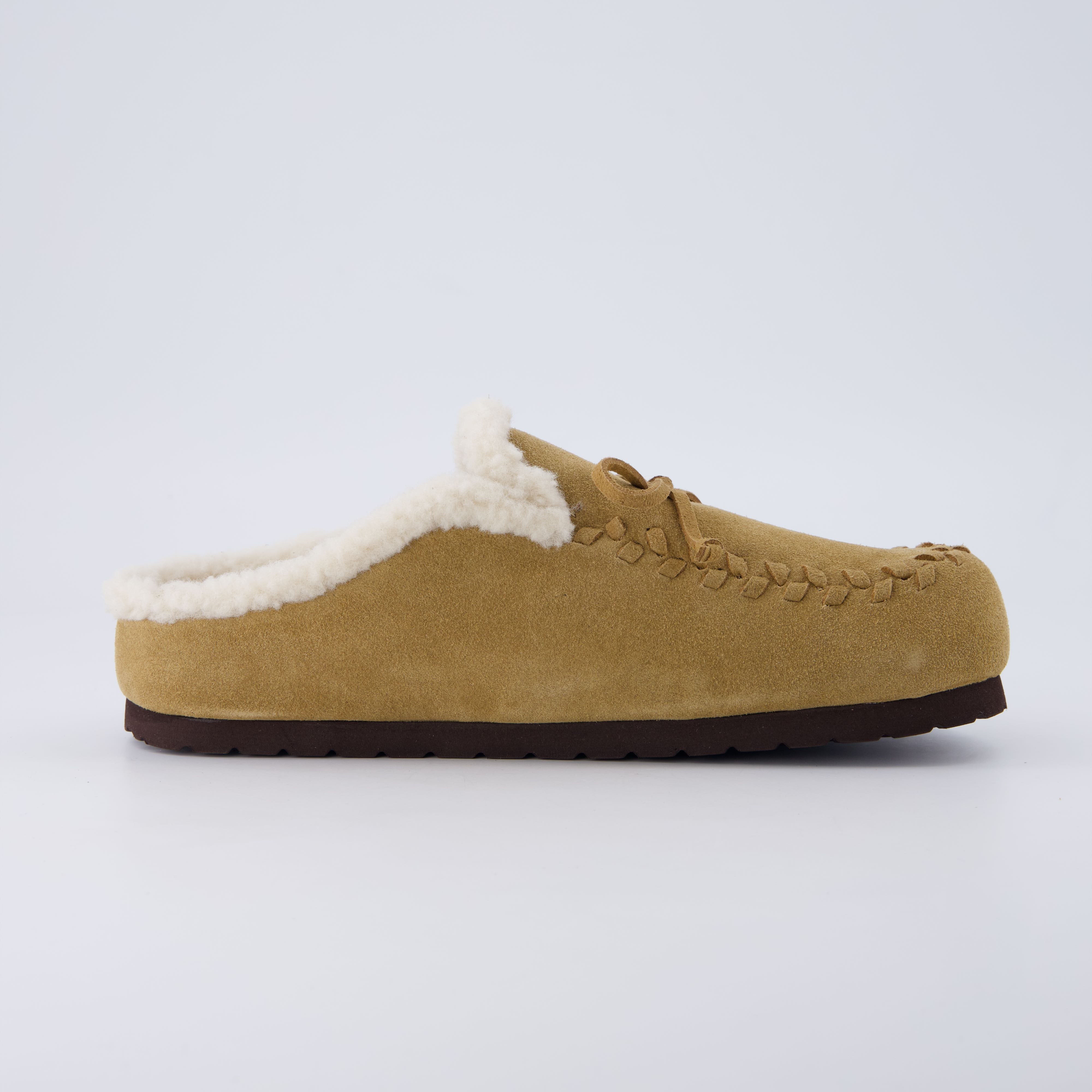 Creek Genuine Suede Slippers Sand