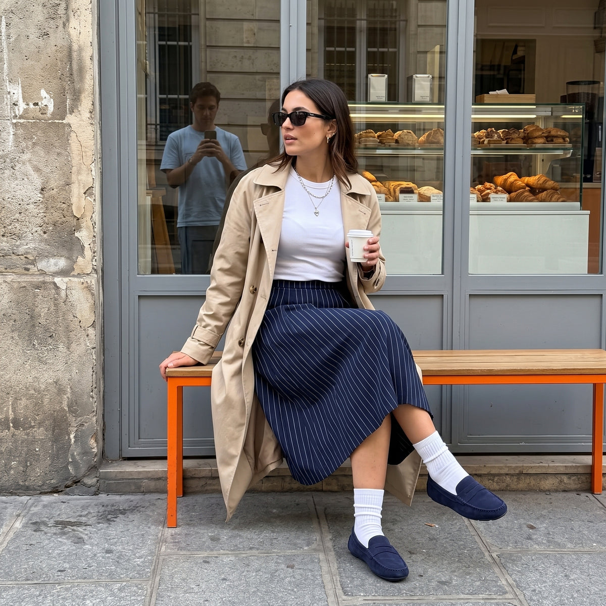 Daley Penny Loafers Navy Medium