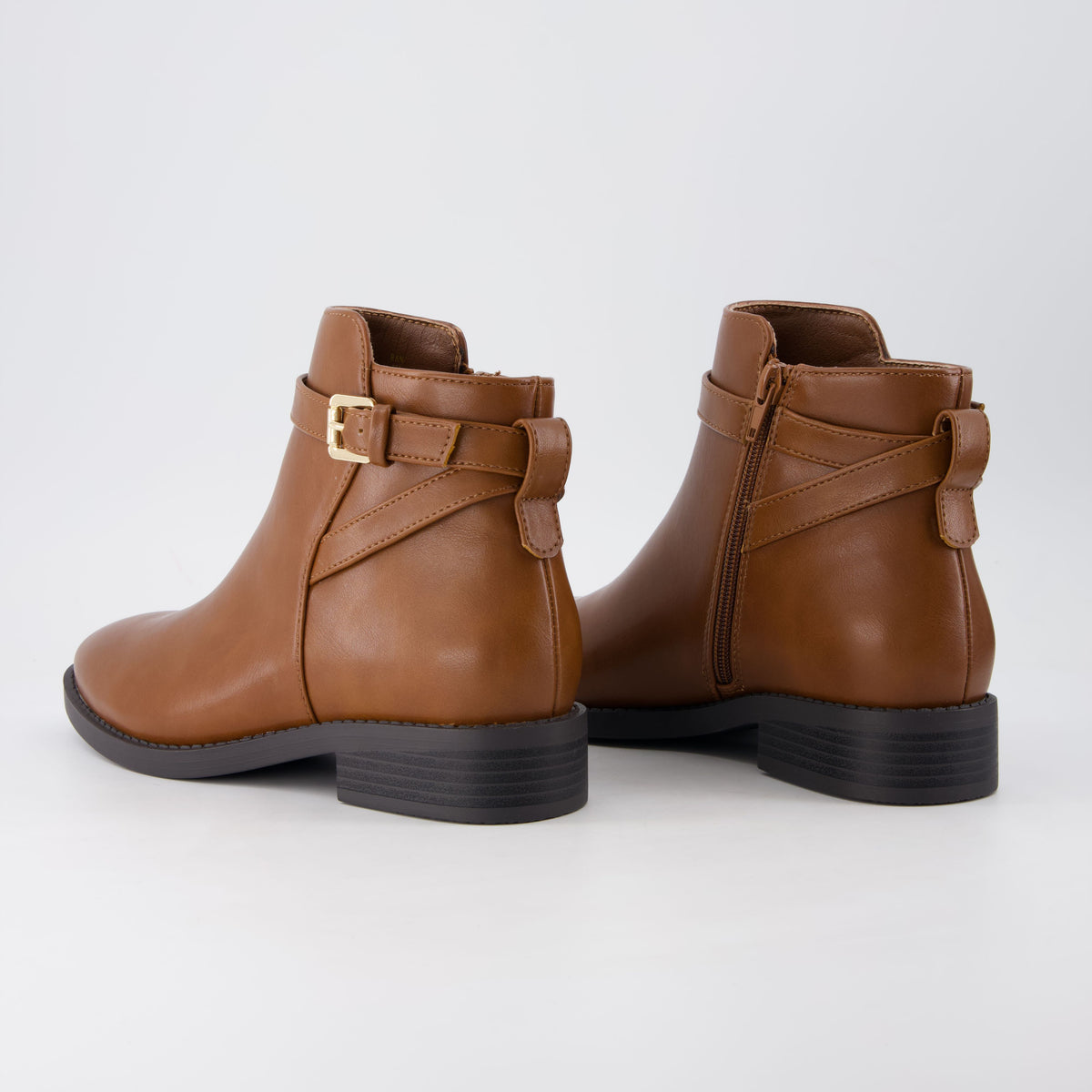 Ean Short Ankle Boots Cognac Medium