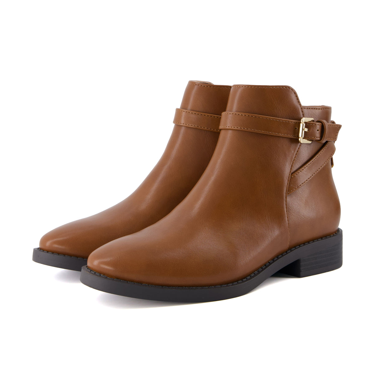 Ean Short Ankle Boots Cognac Medium
