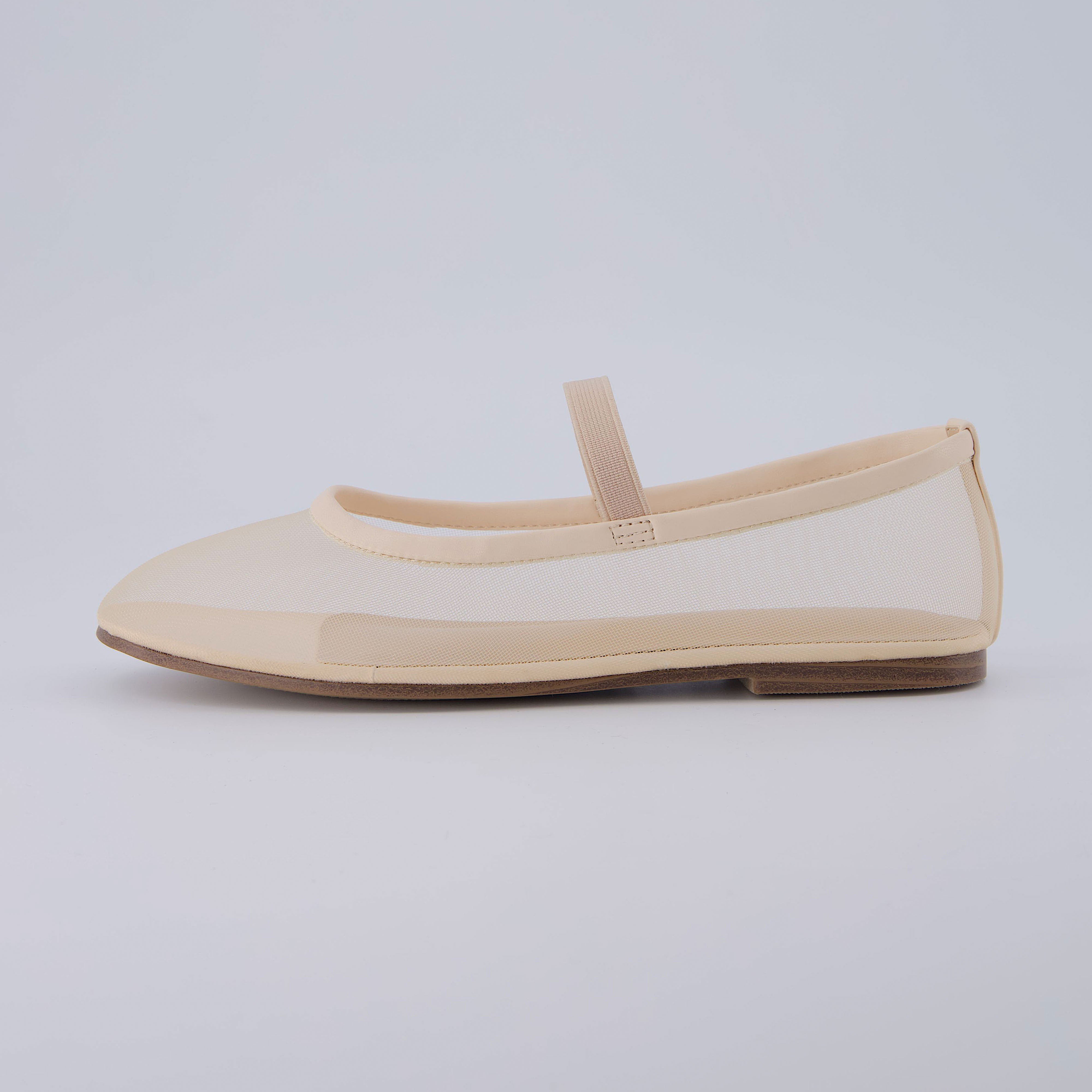 Echo Mesh Bow Flat Nude