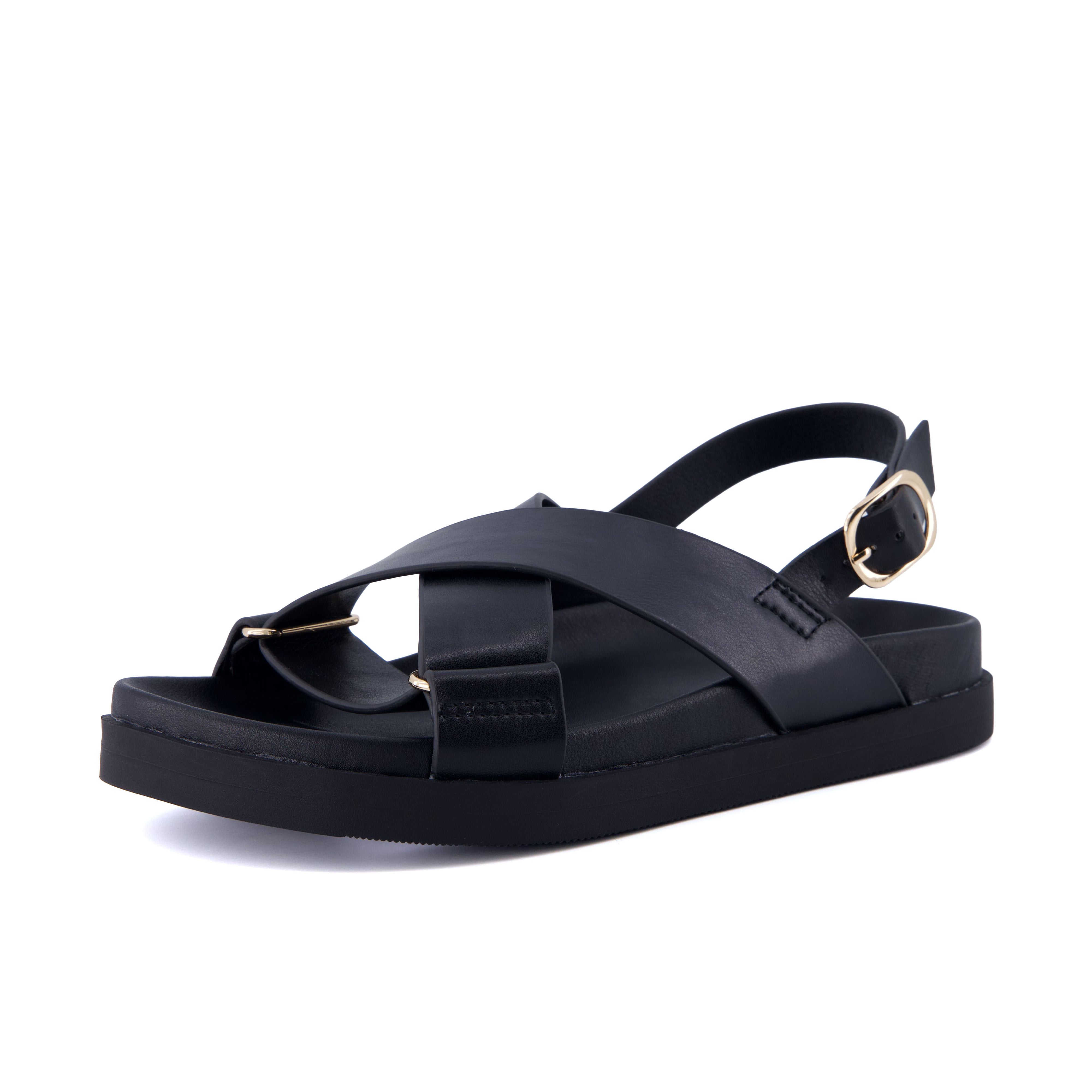 Eden Footbed Sandals Black Medium