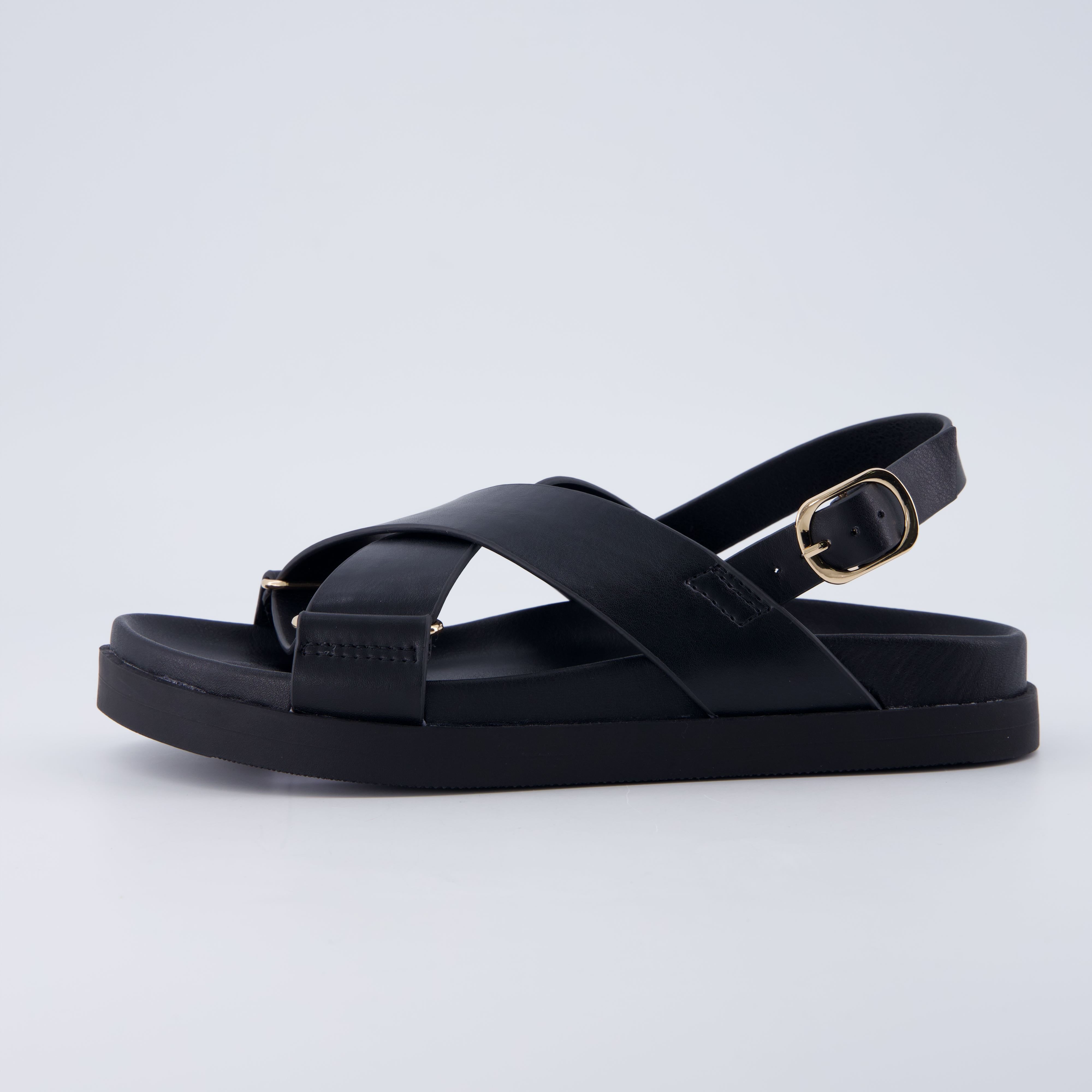 Eden Footbed Sandals Black Medium