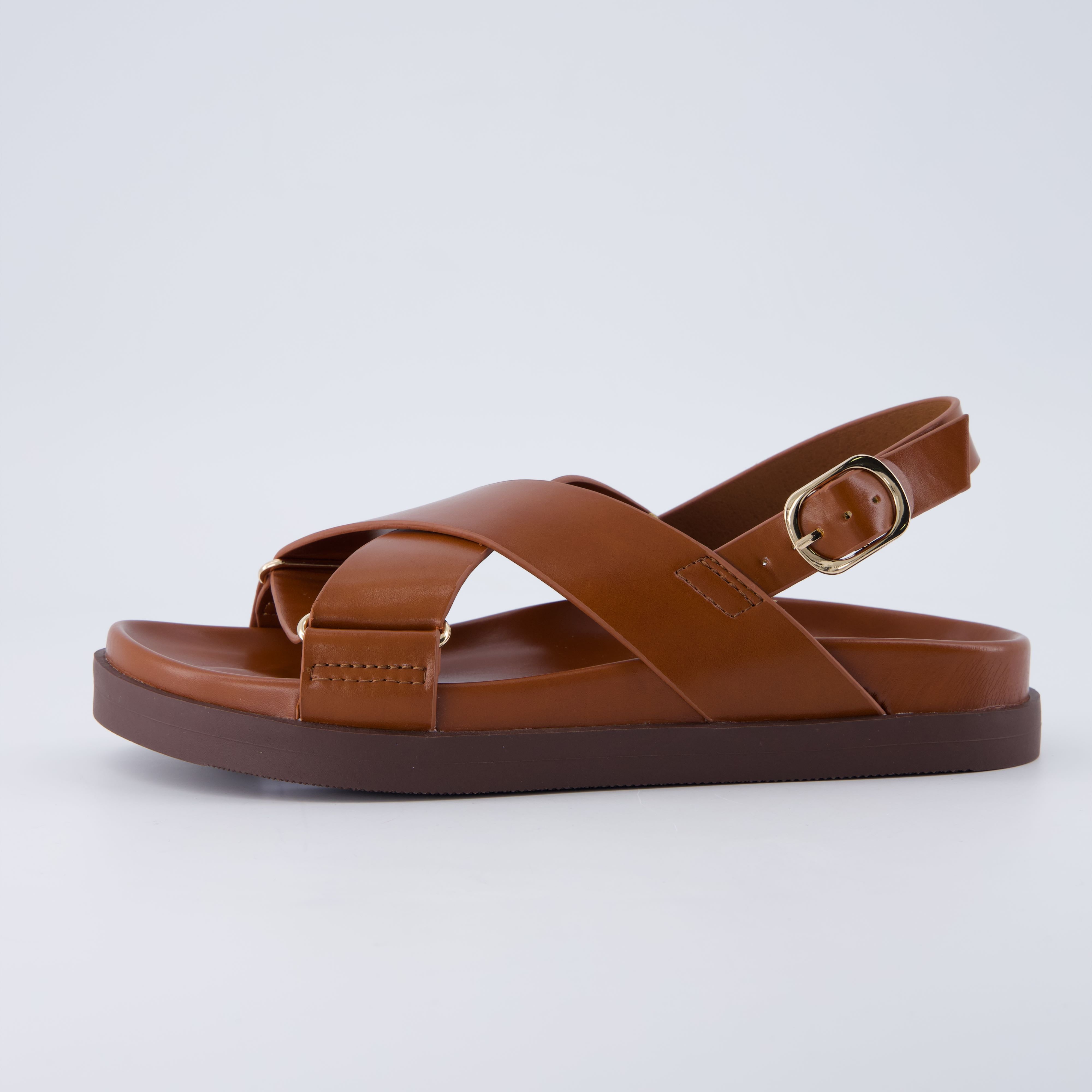 Eden Footbed Sandals Cognac Medium