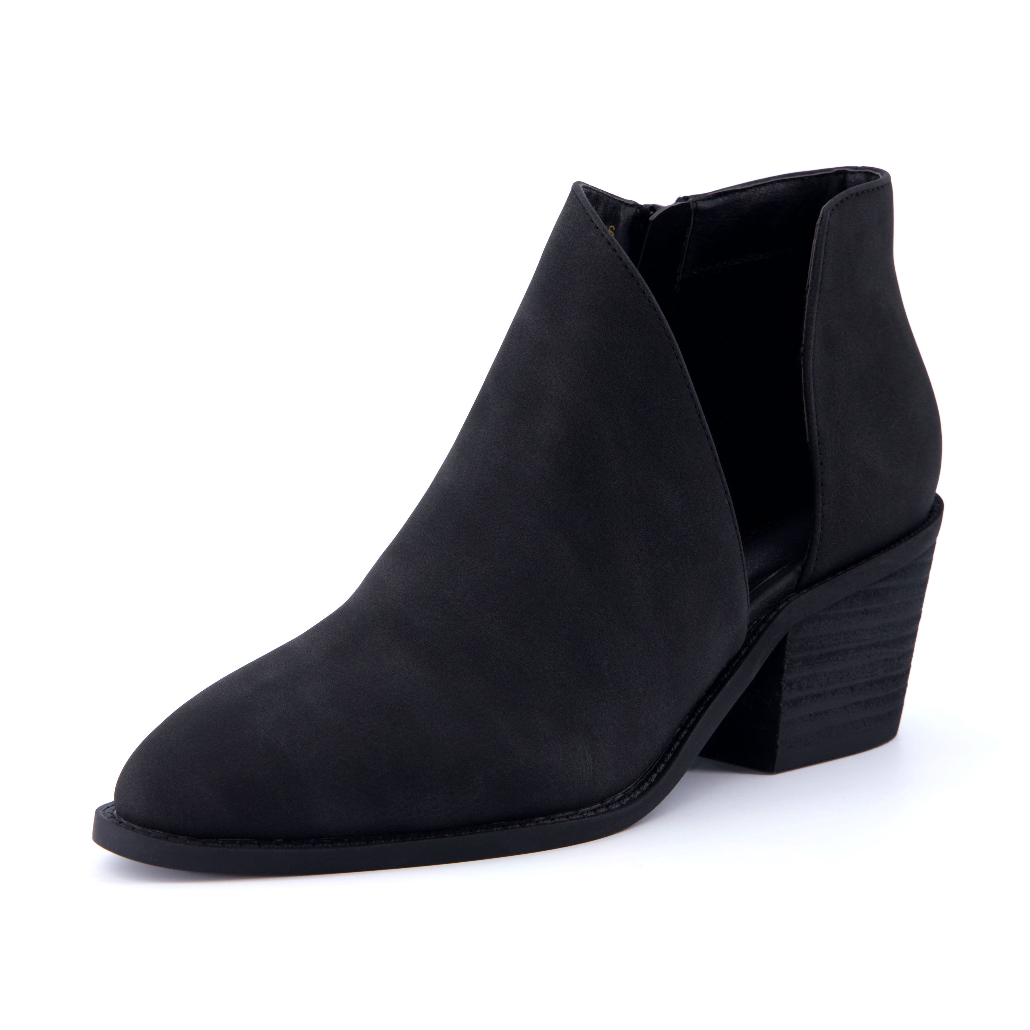 Edith Cut Out Ankle Bootie Black
