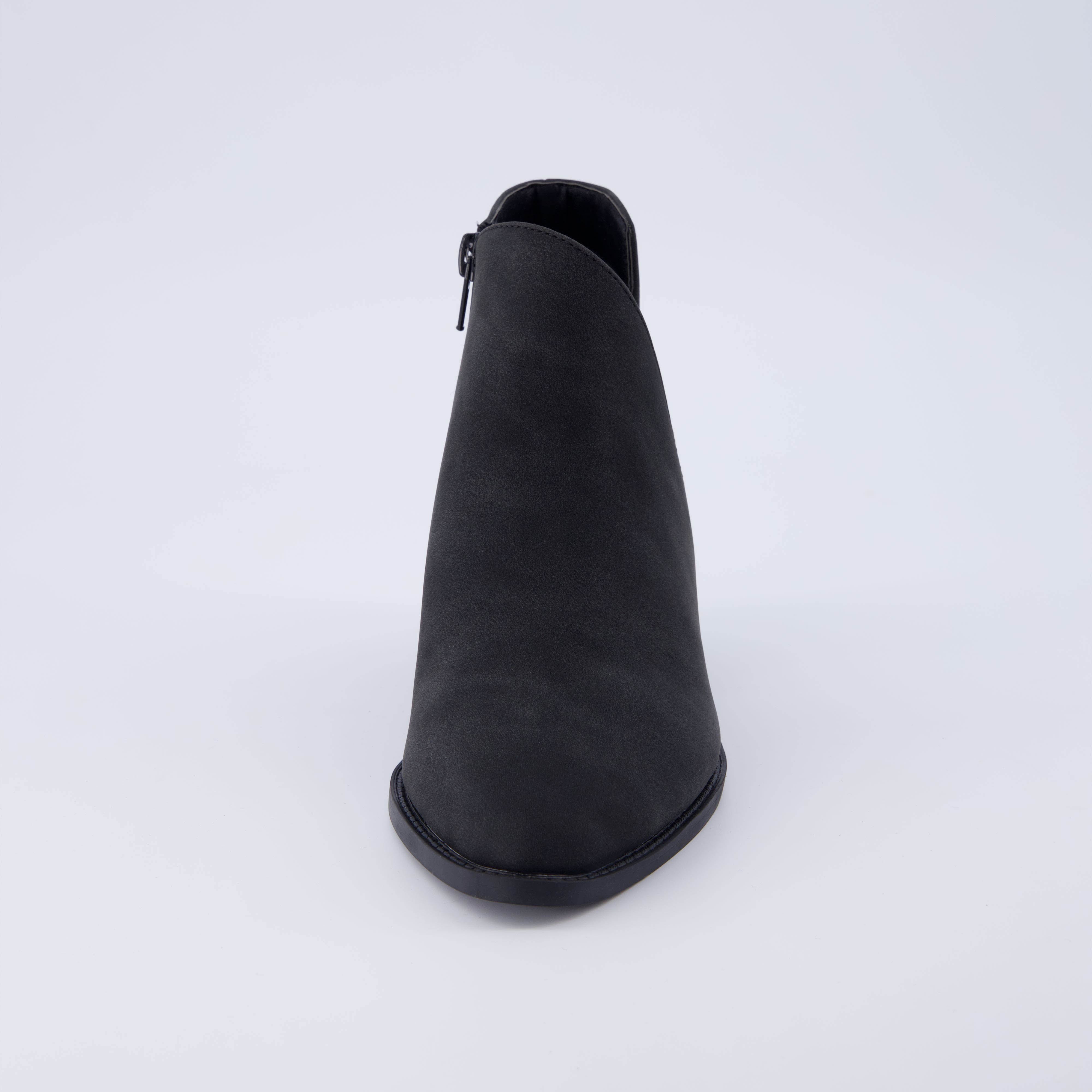 Edith Cut Out Ankle Bootie Black