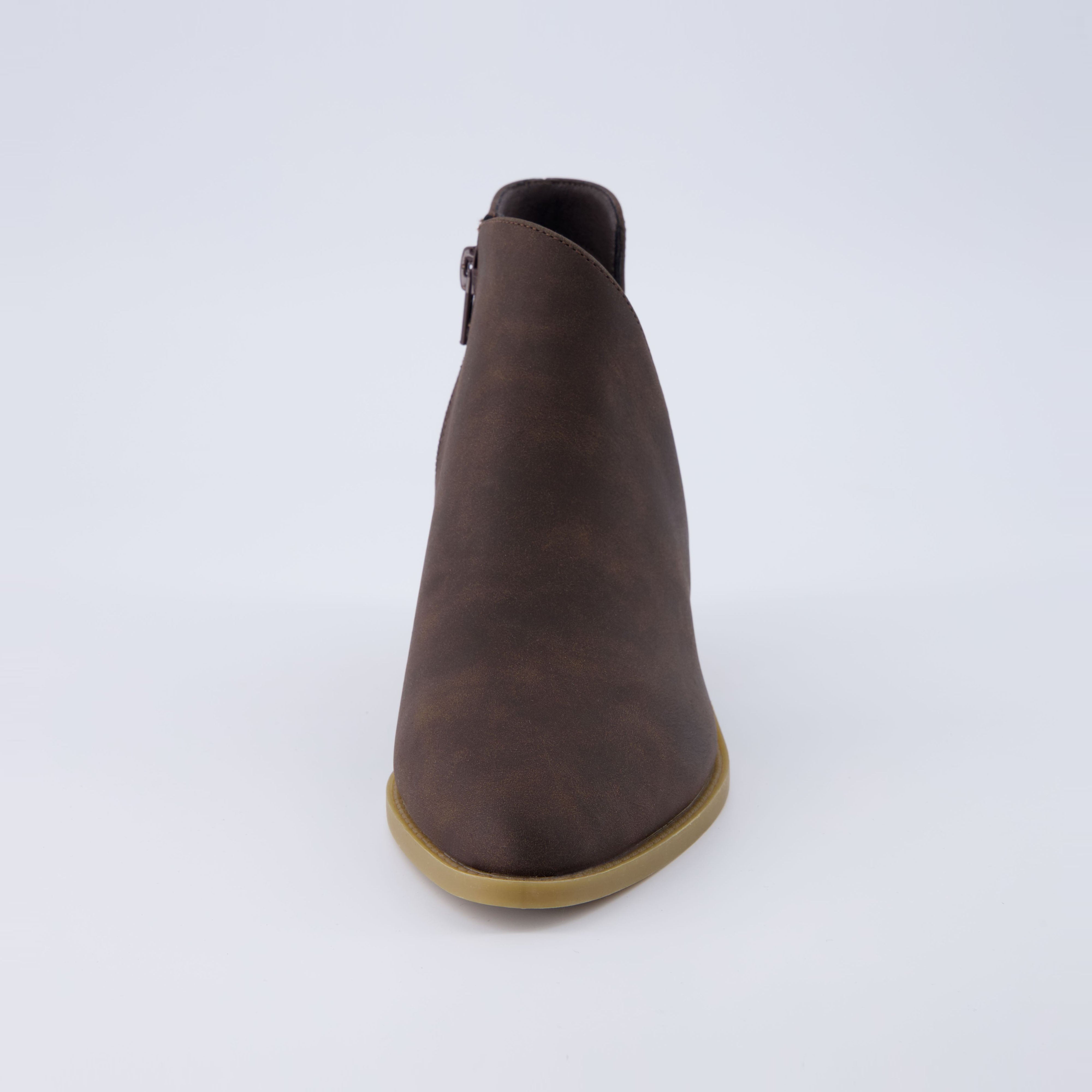 Edith Cut Out Ankle Bootie Brown