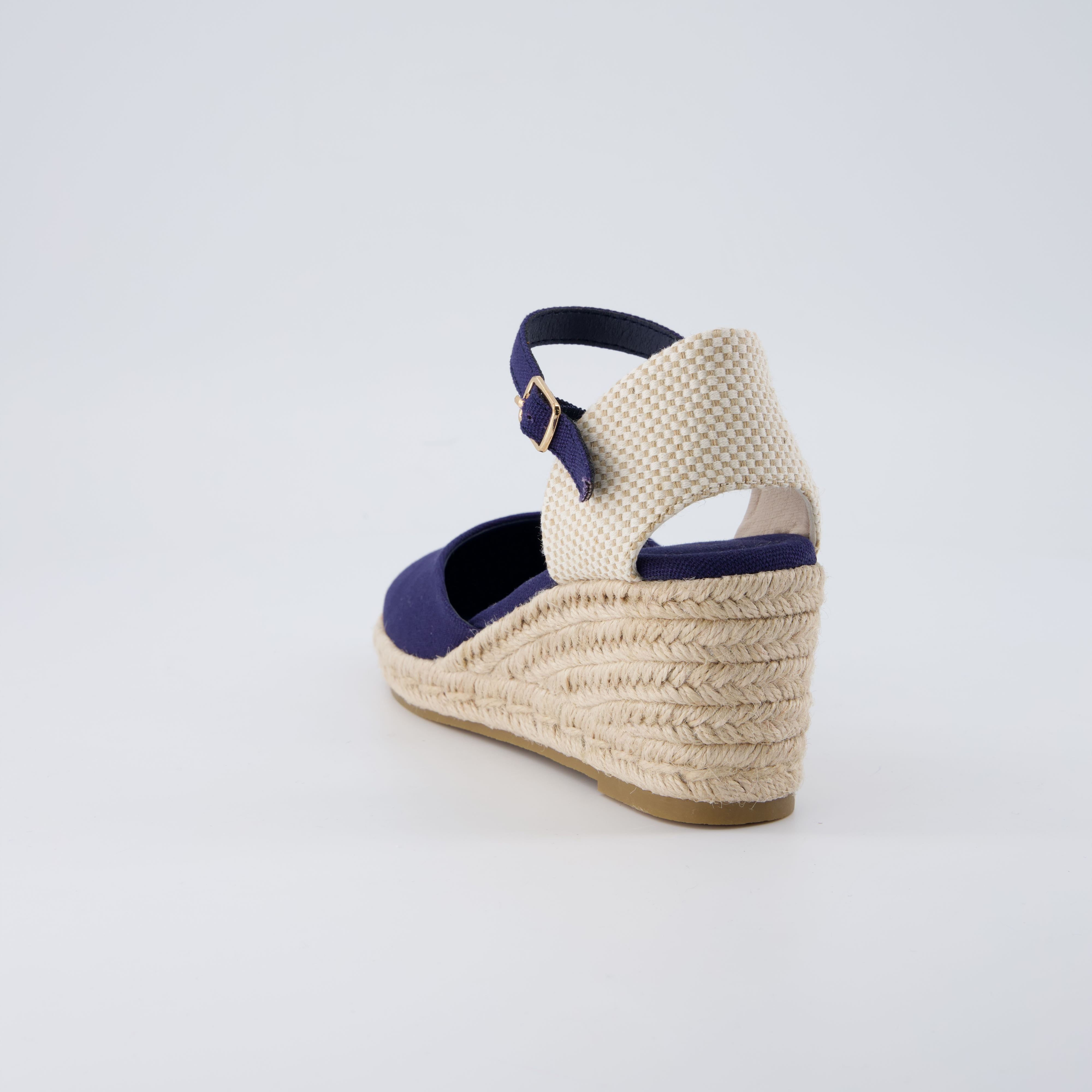 Elche Wedge Sandals Navy