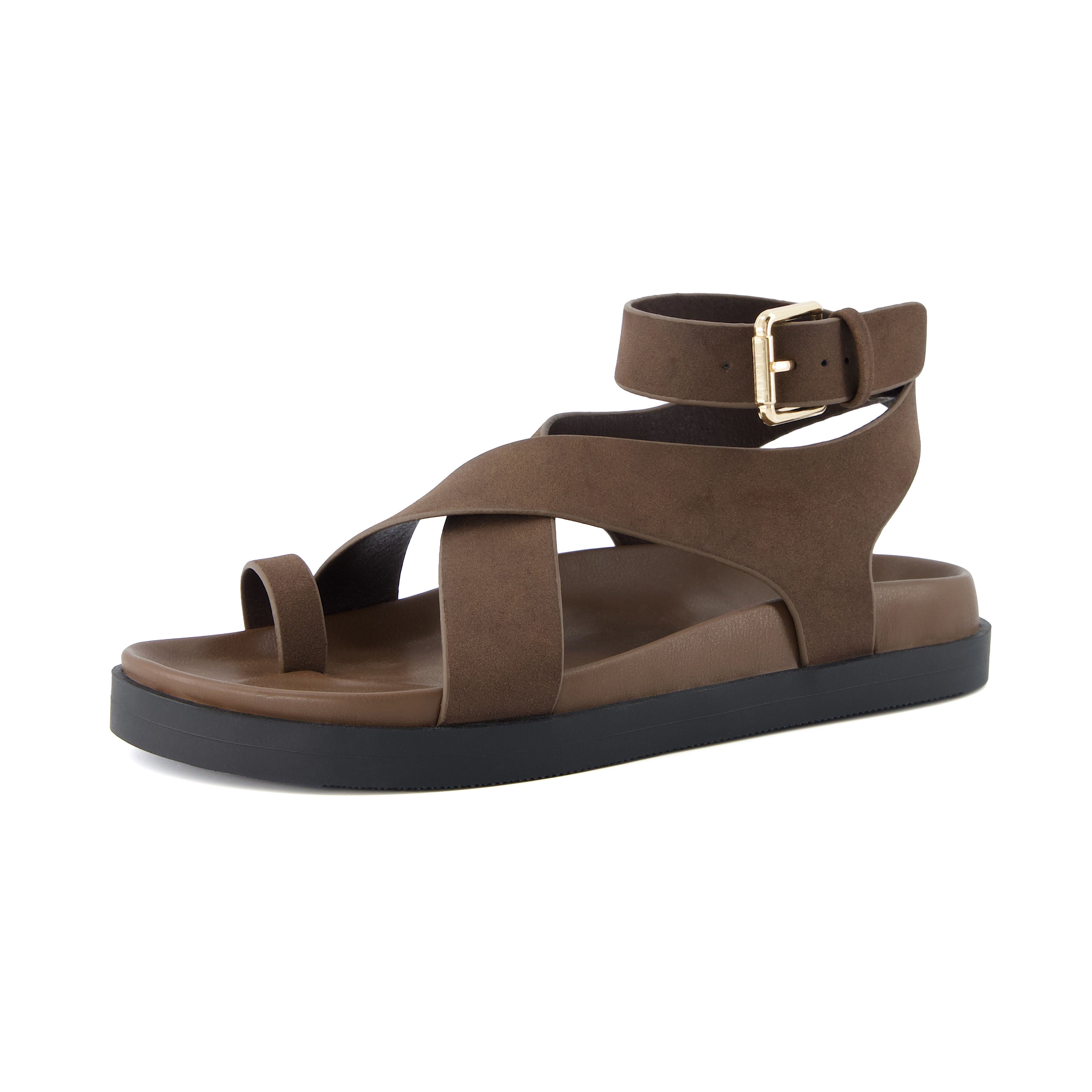 Entry Ankle Wrap Molded Footbed Sandal Espresso