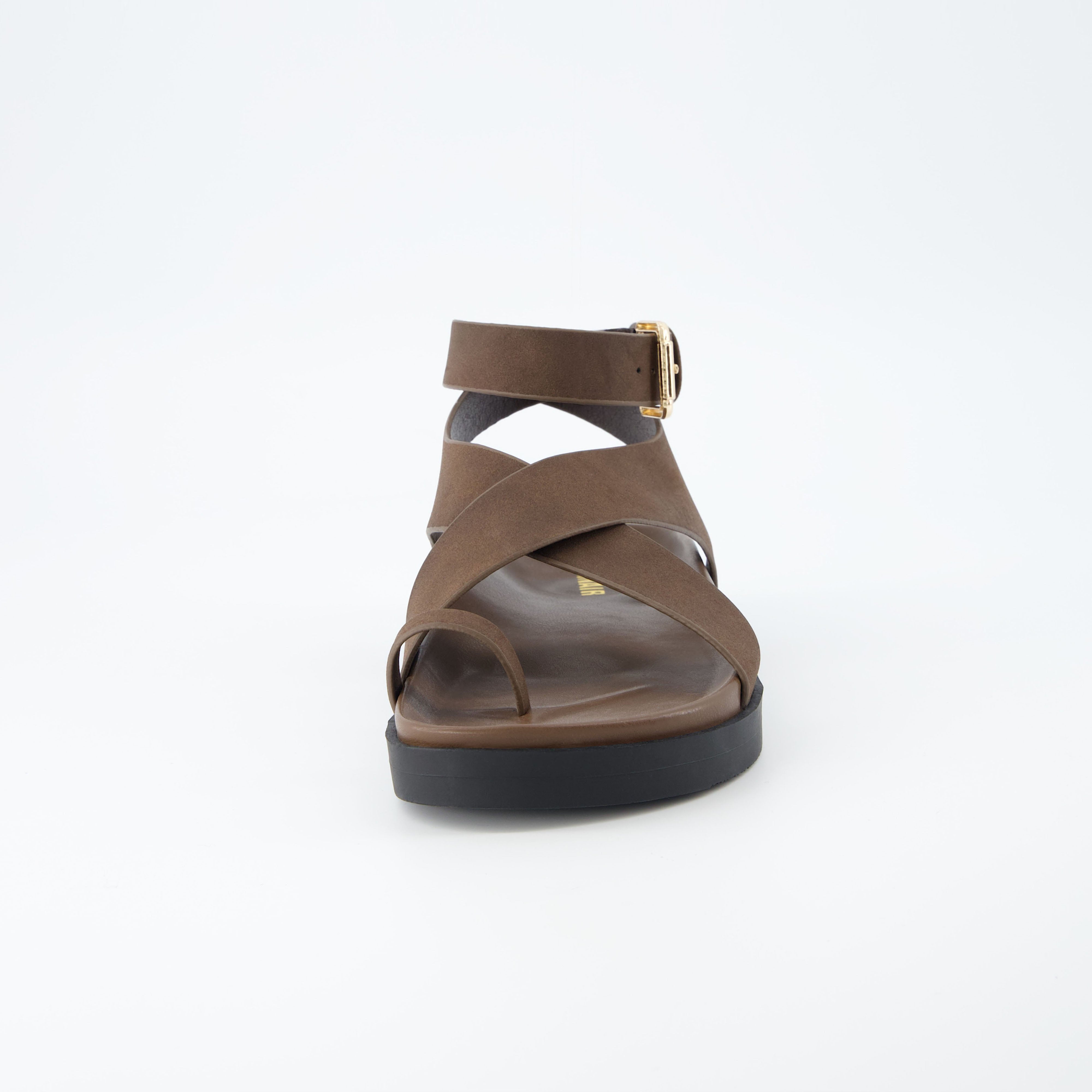 Entry Ankle Wrap Molded Footbed Sandal Espresso