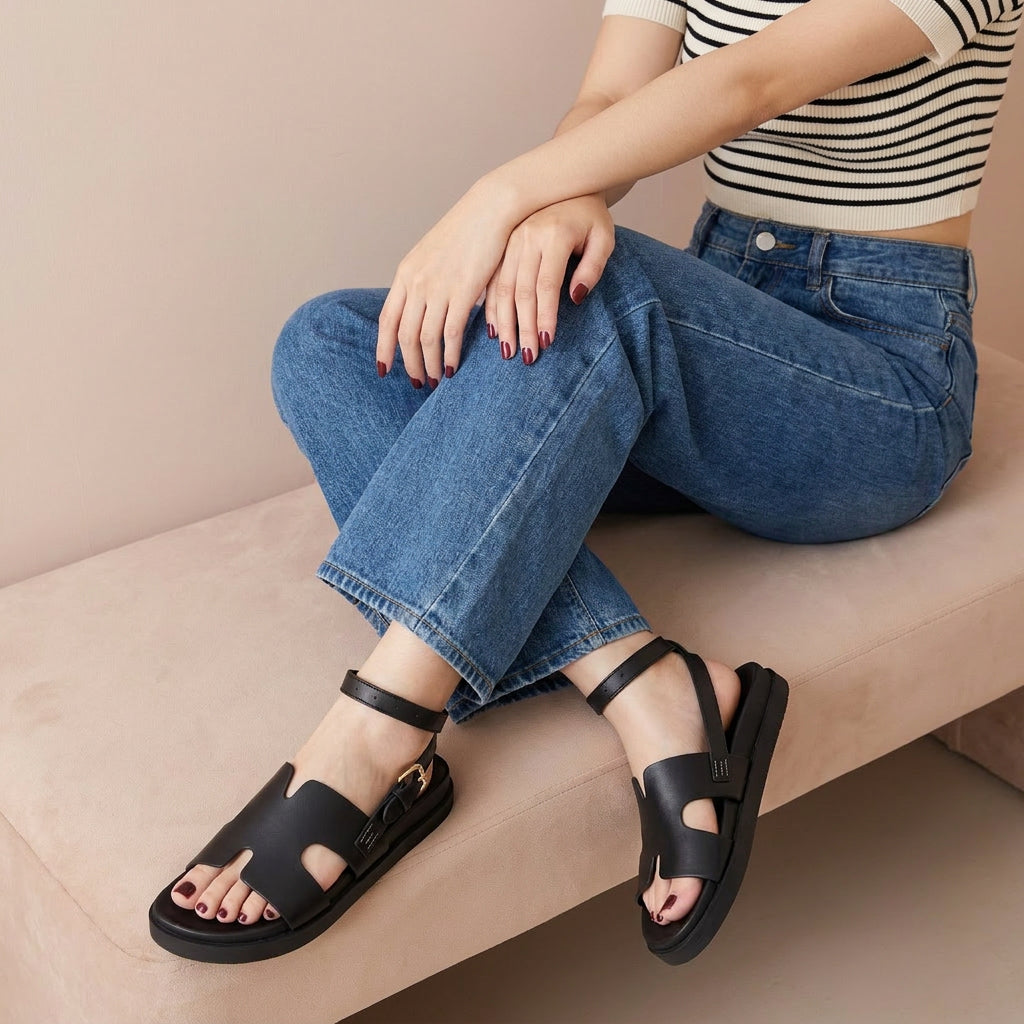 Erika Cut-Out Band Sandals