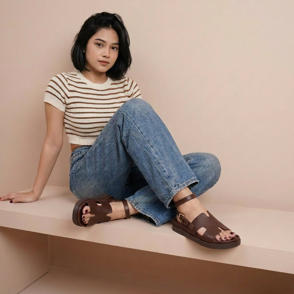Erika Cut-Out Band Sandals