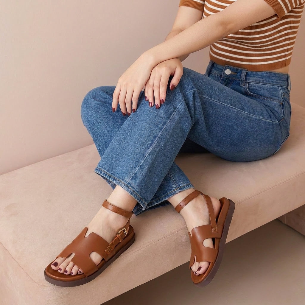 Erika Cut-Out Band Sandals