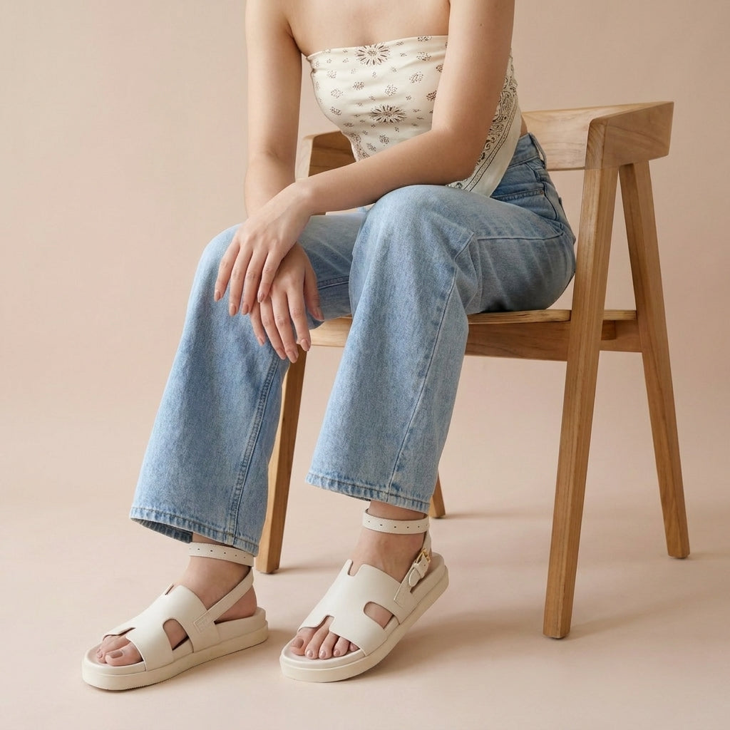 Erika Cut-Out Band Sandals