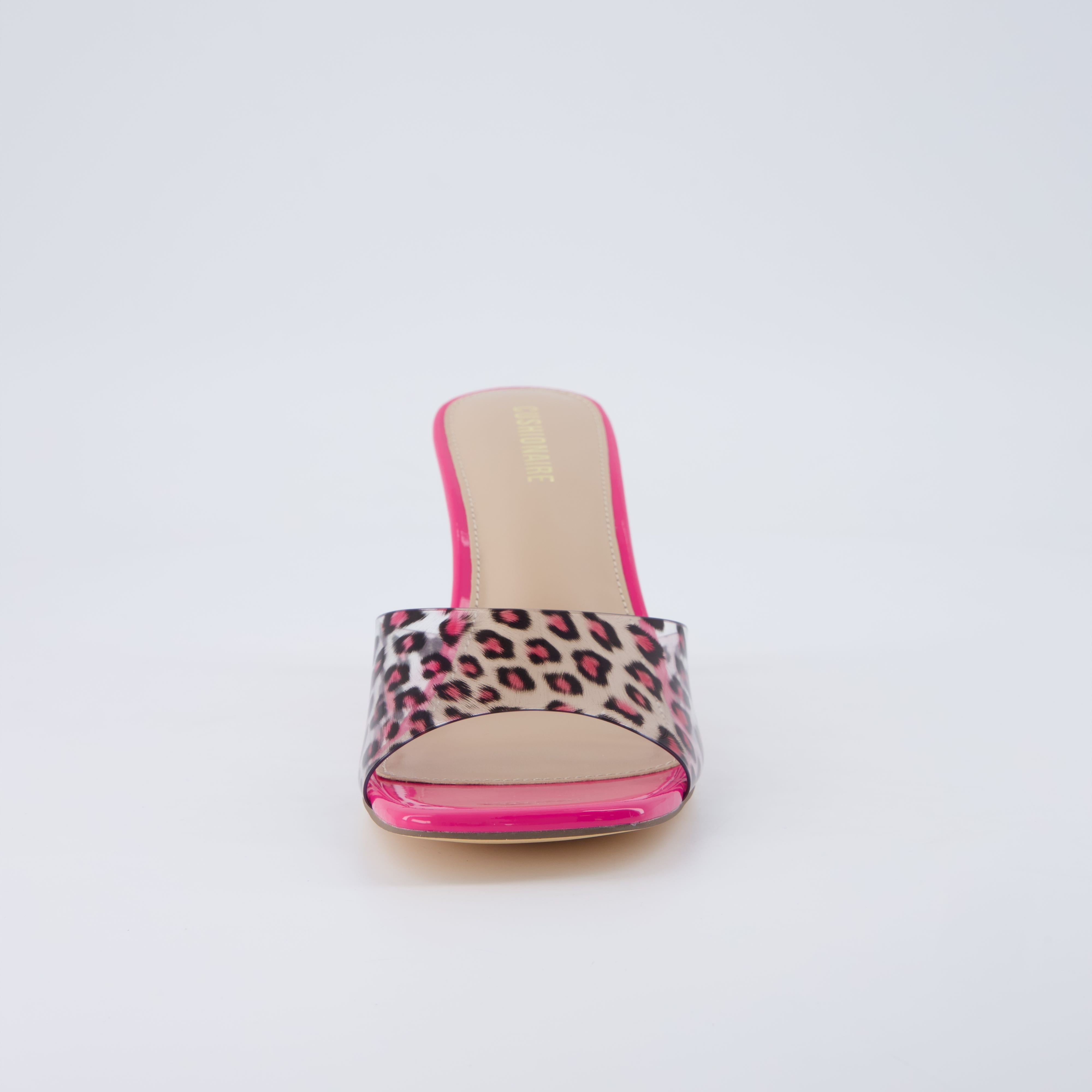 Evie Kitten Heels Pink Leopard