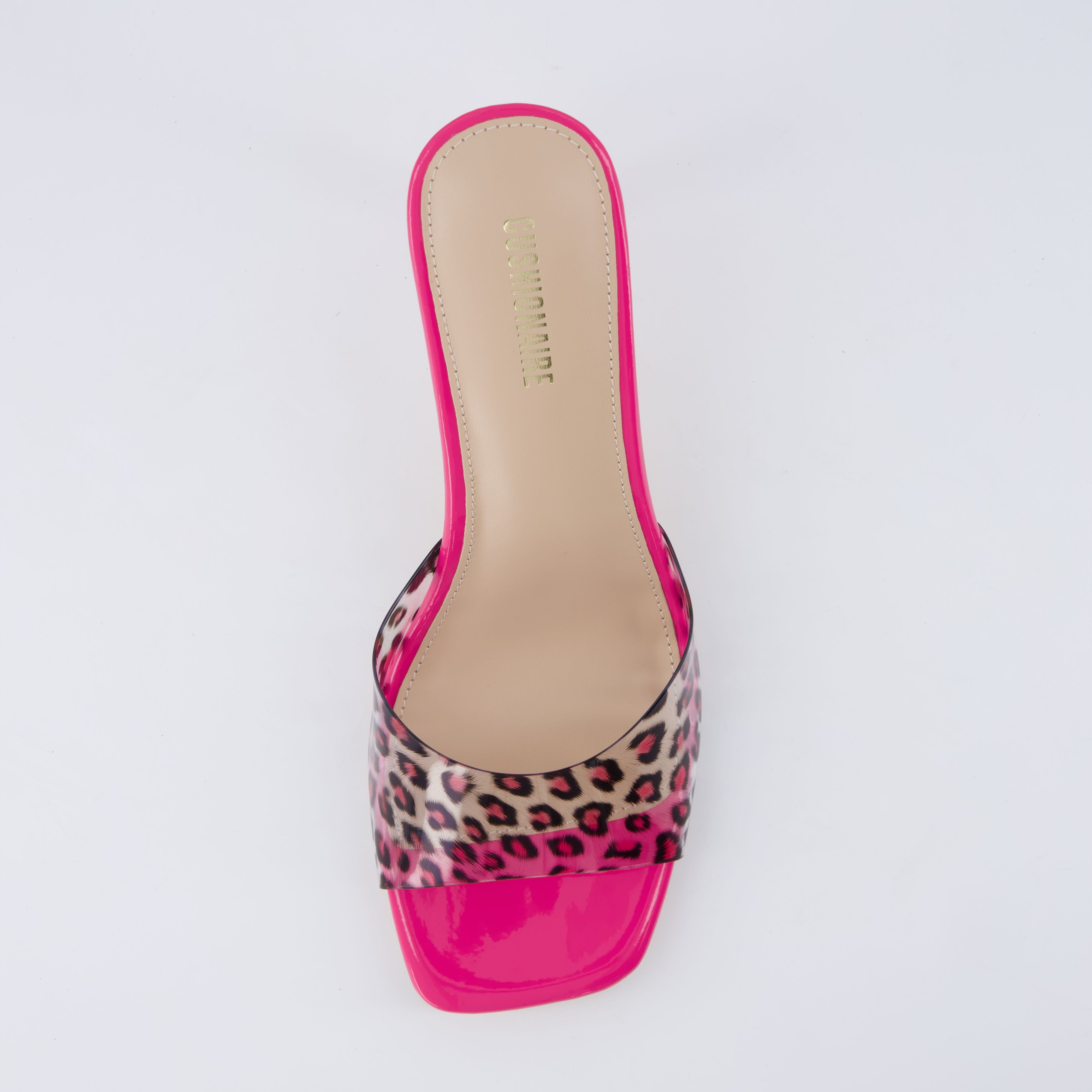 Evie Kitten Heels Pink Leopard
