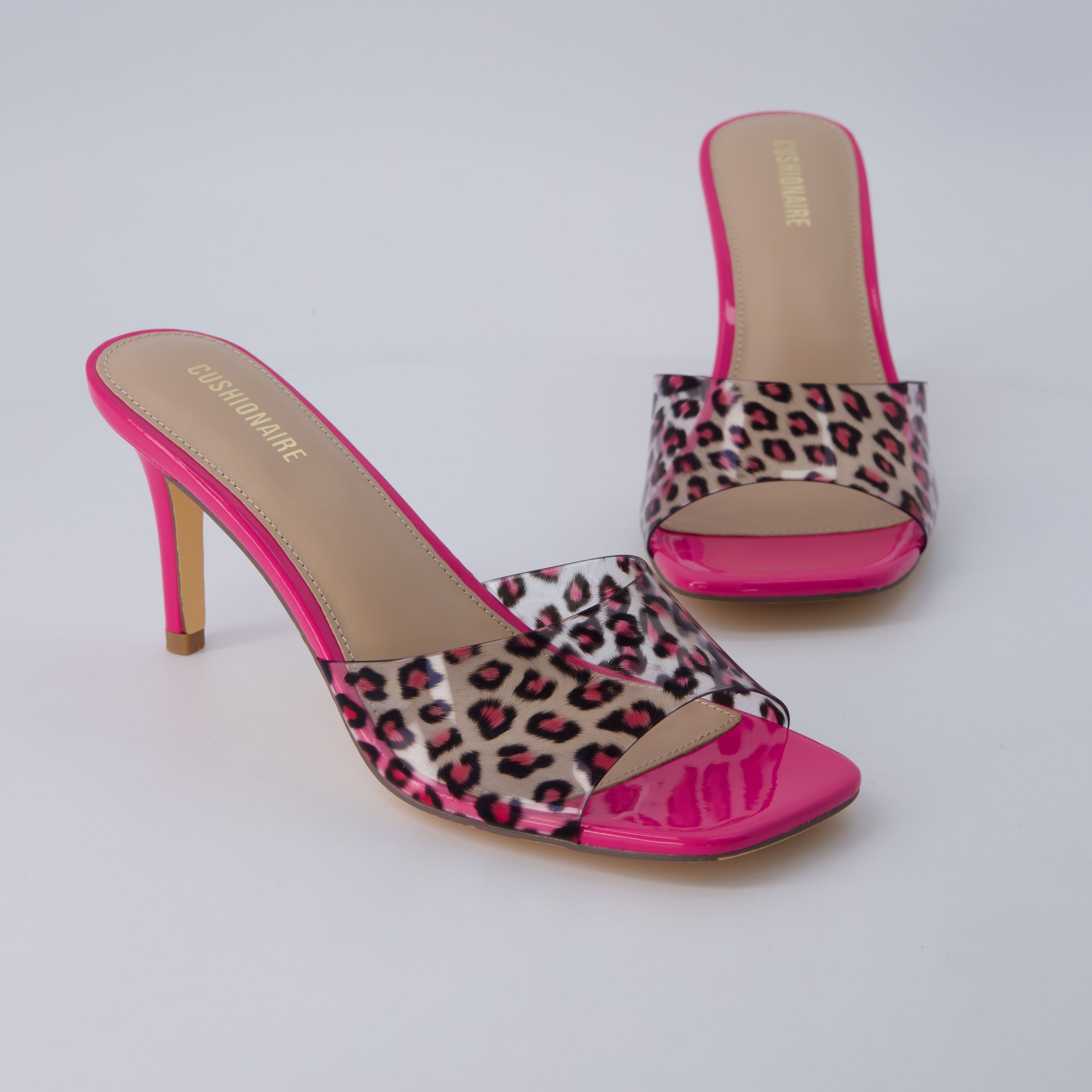 Evie Kitten Heels Pink Leopard