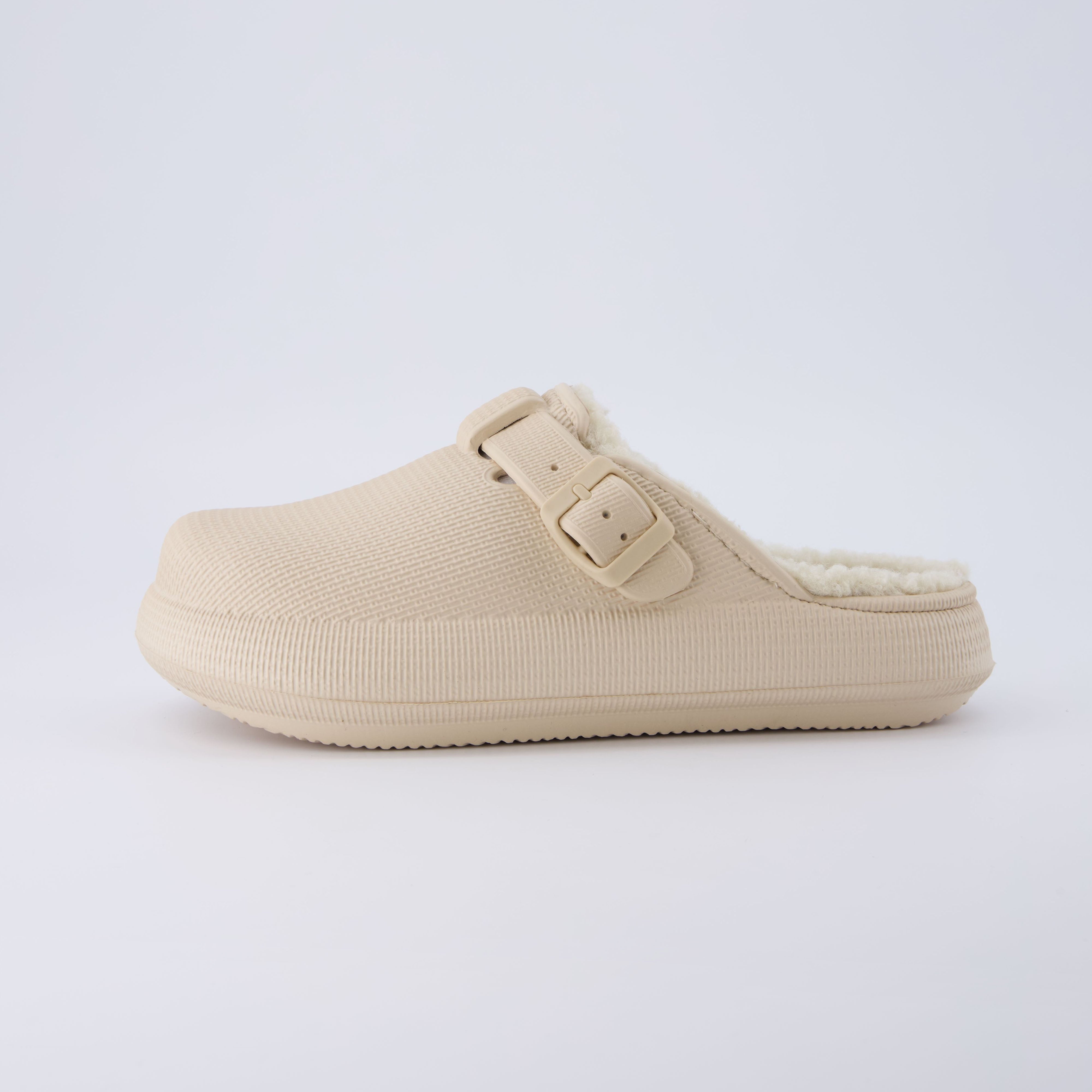 Fable Fur Cloud Clog Khaki