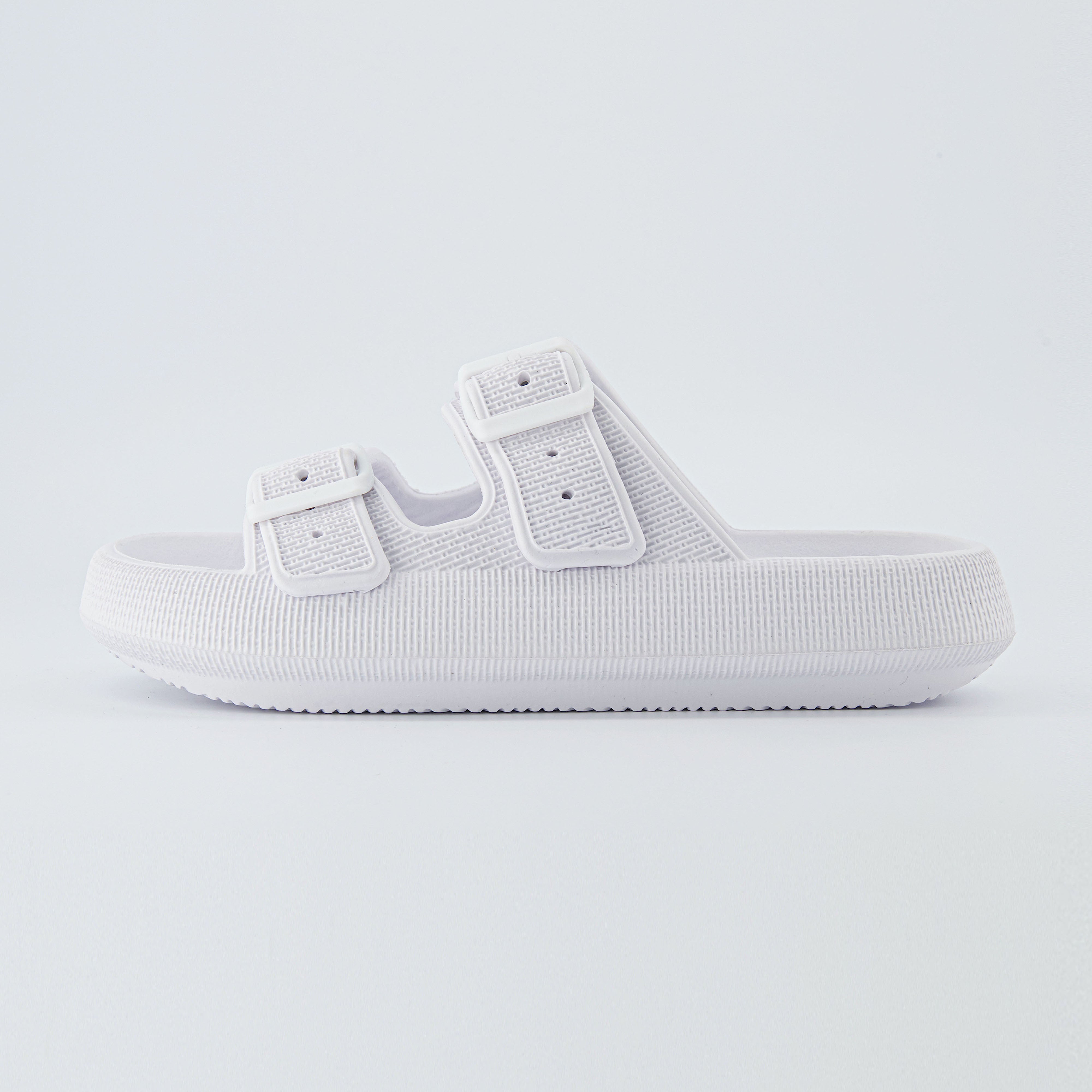 Fame Two Band Cloud Slide White