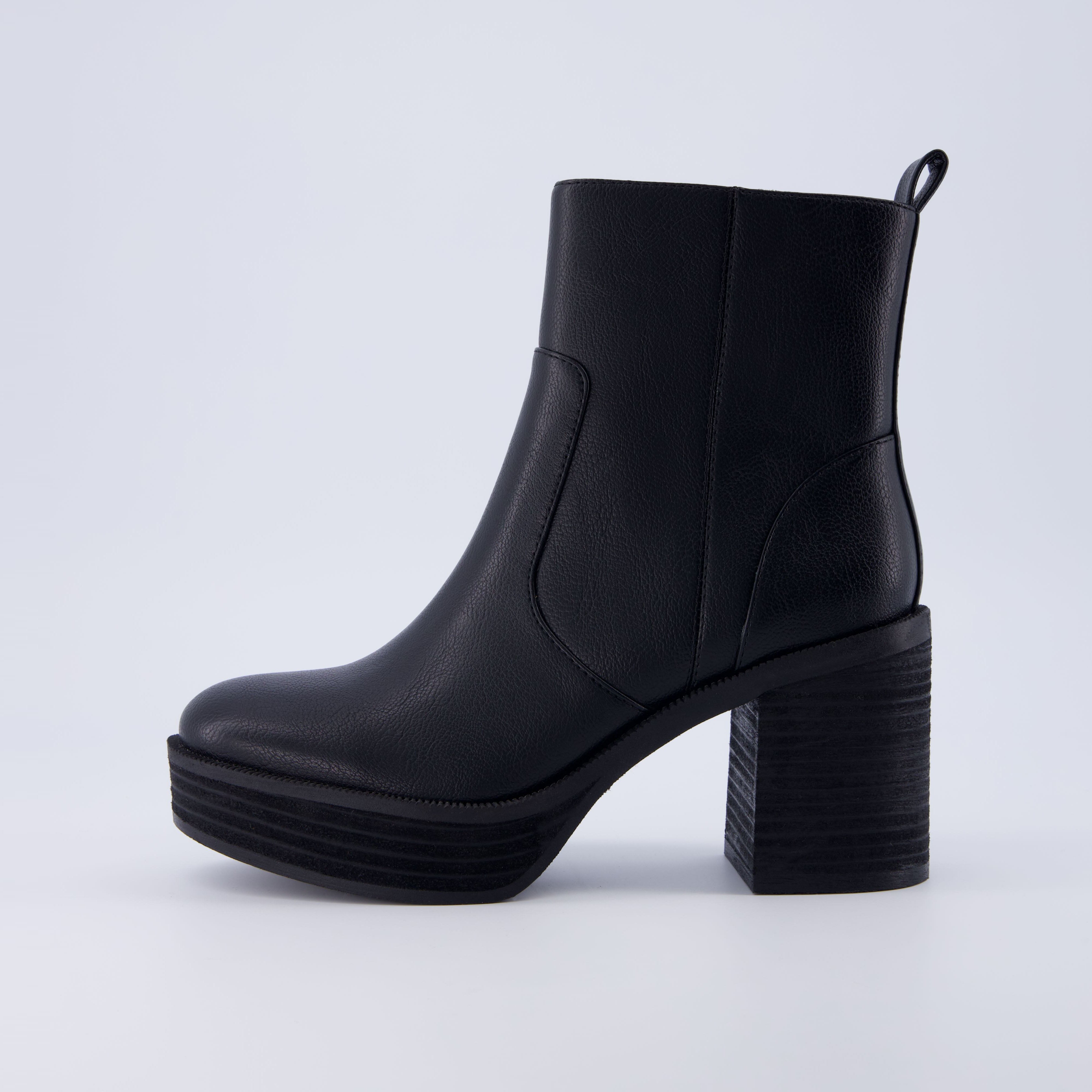 Festival Platform Block Heel Boot Black