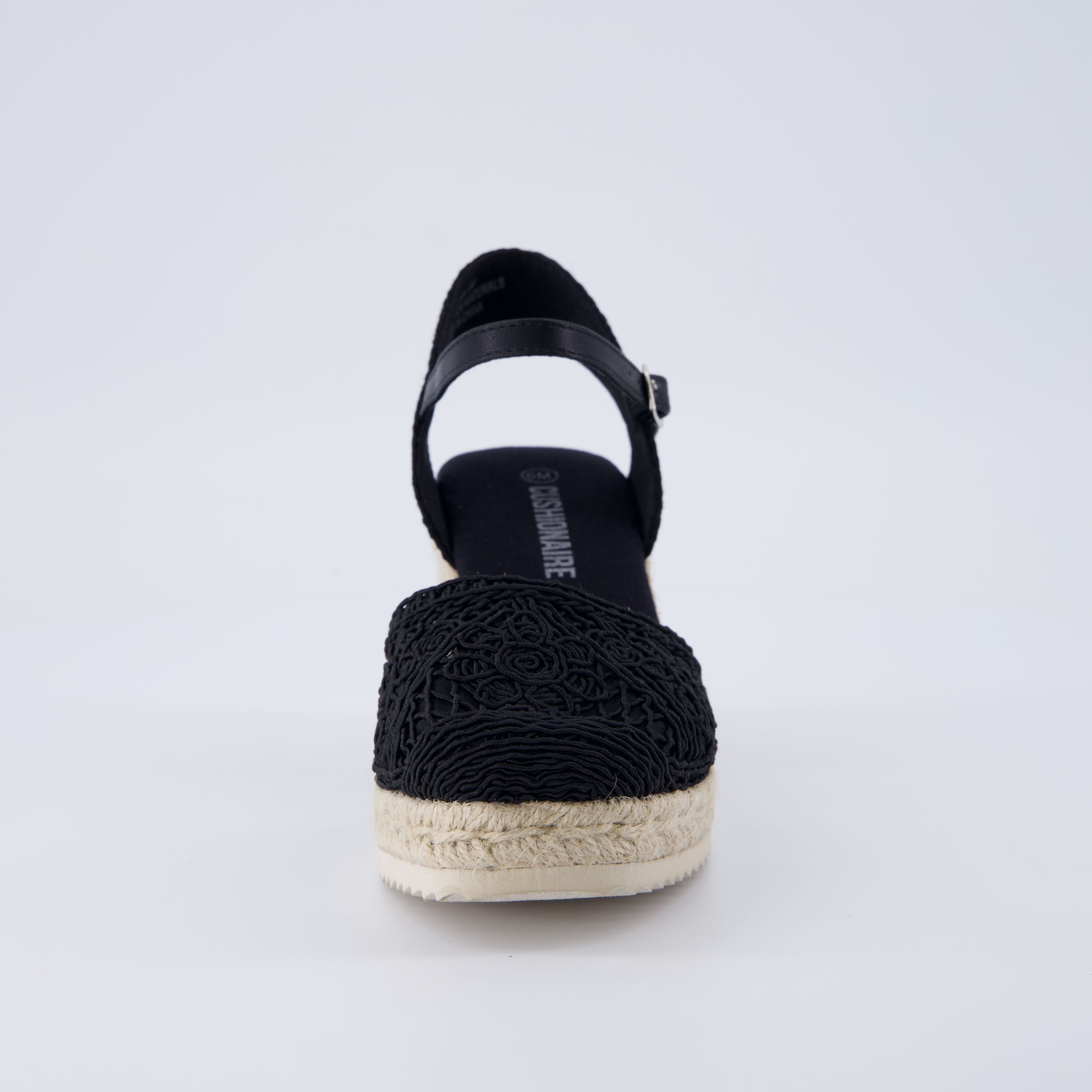 Flora Platform Espadrilles Black