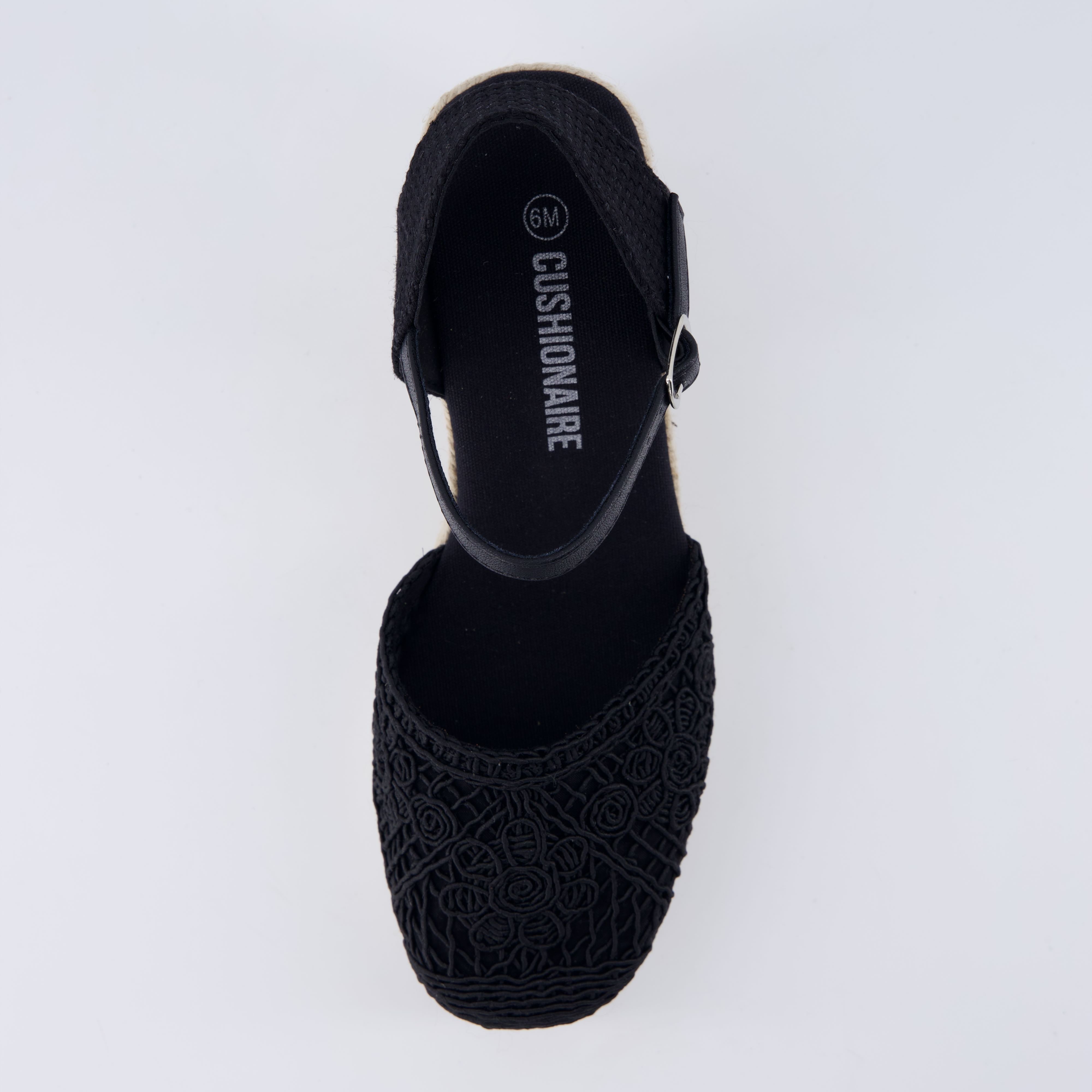 Flora Platform Espadrilles Black