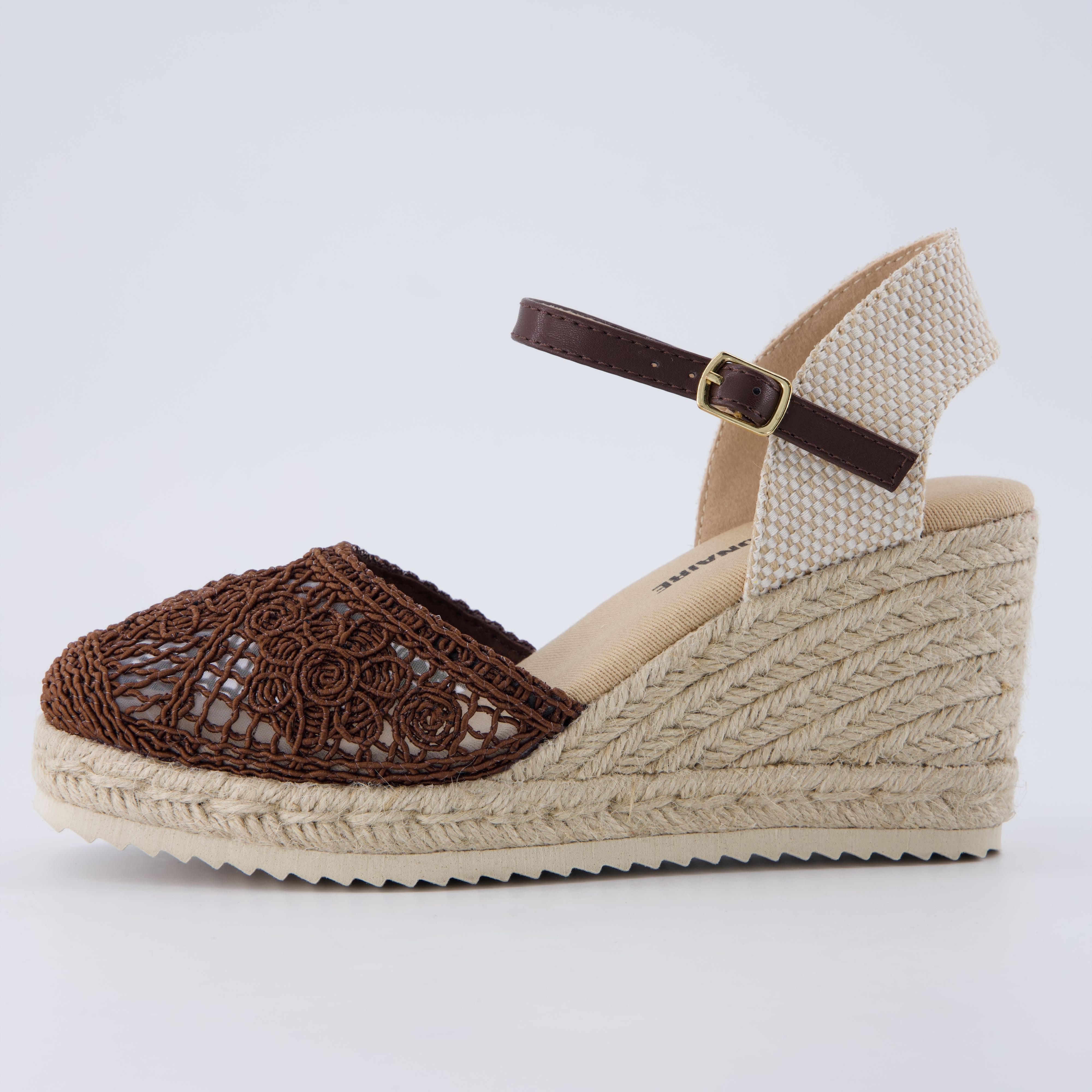 Flora Platform Espadrilles Brown