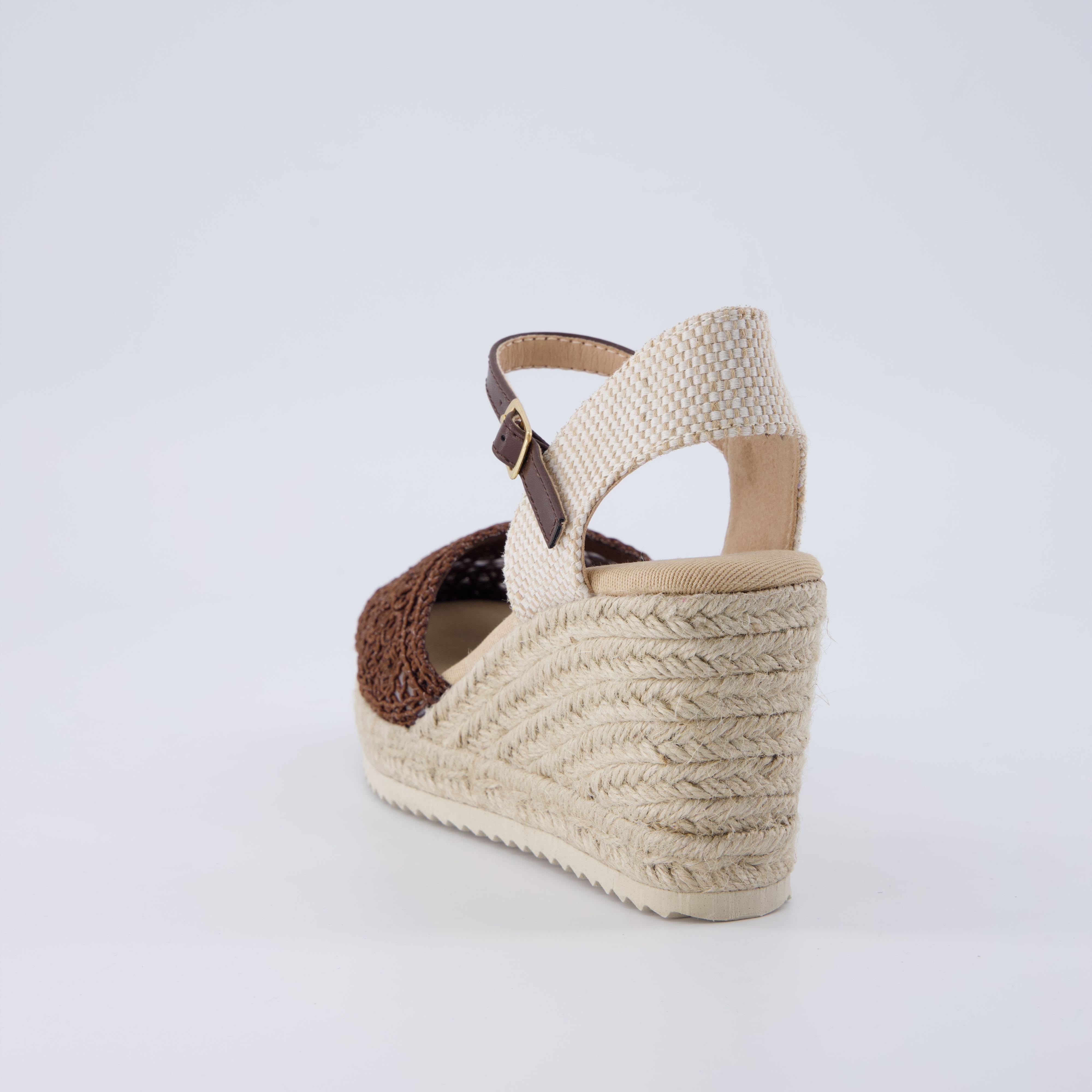 Flora Platform Espadrilles Brown
