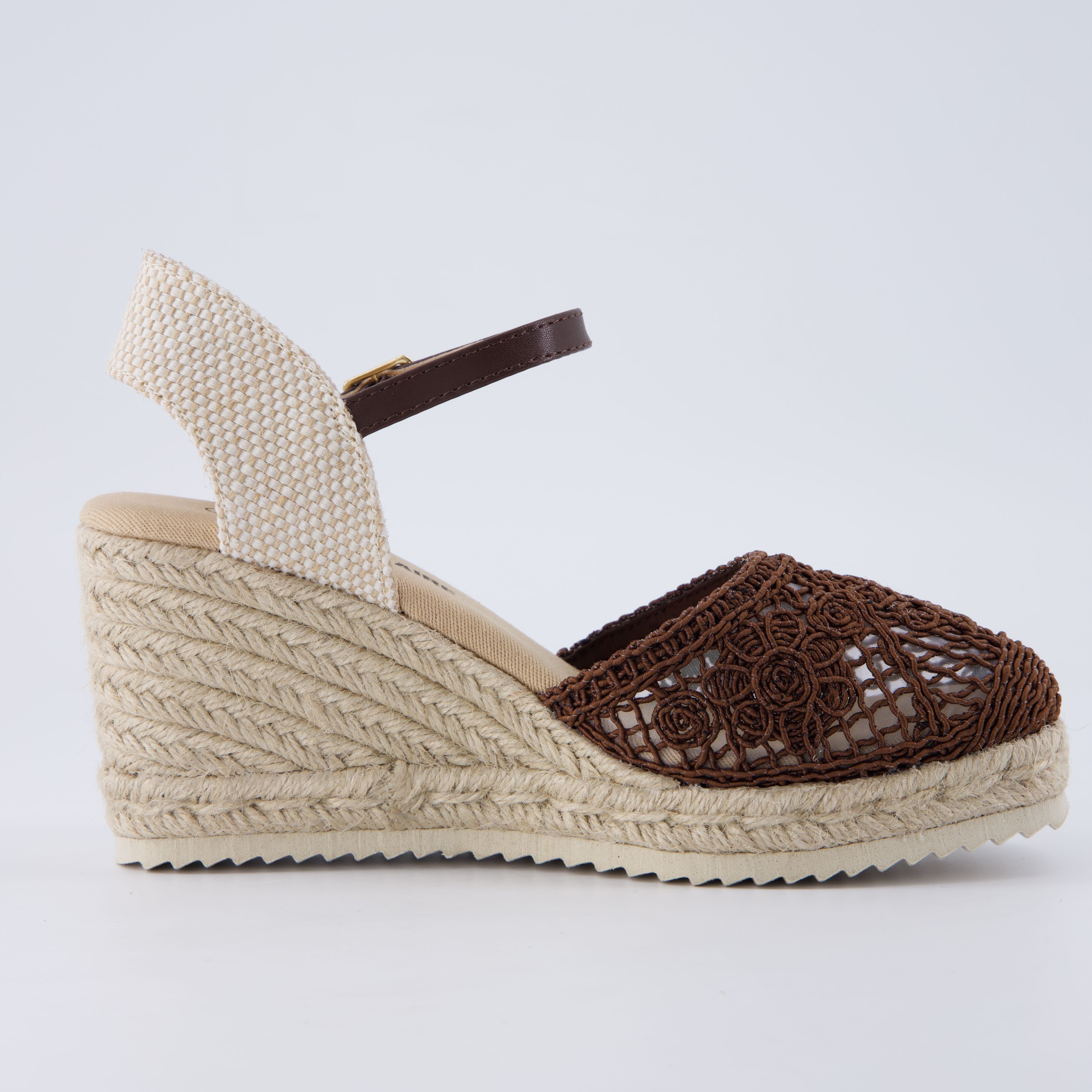 Flora Platform Espadrilles Brown