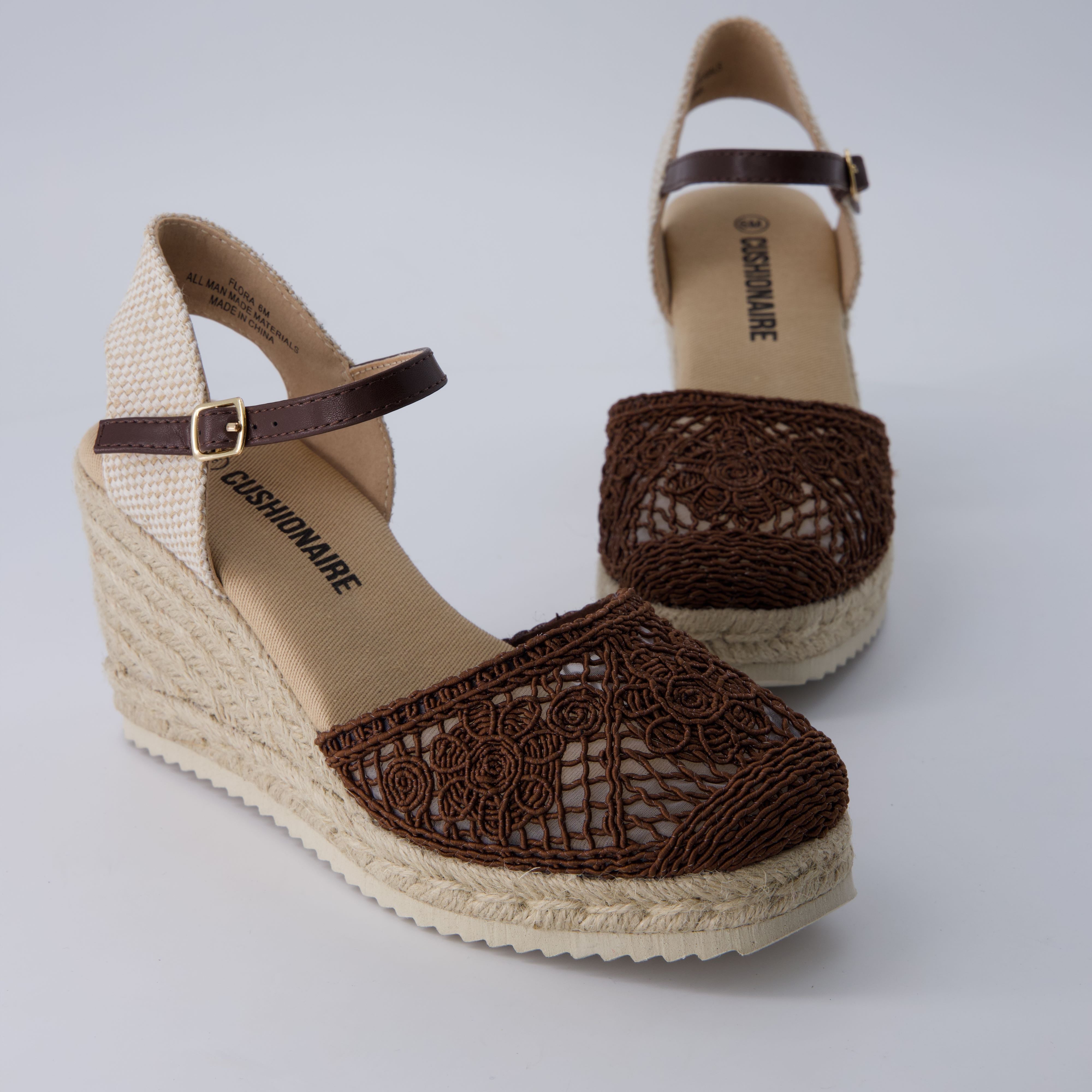 Flora Platform Espadrilles Brown