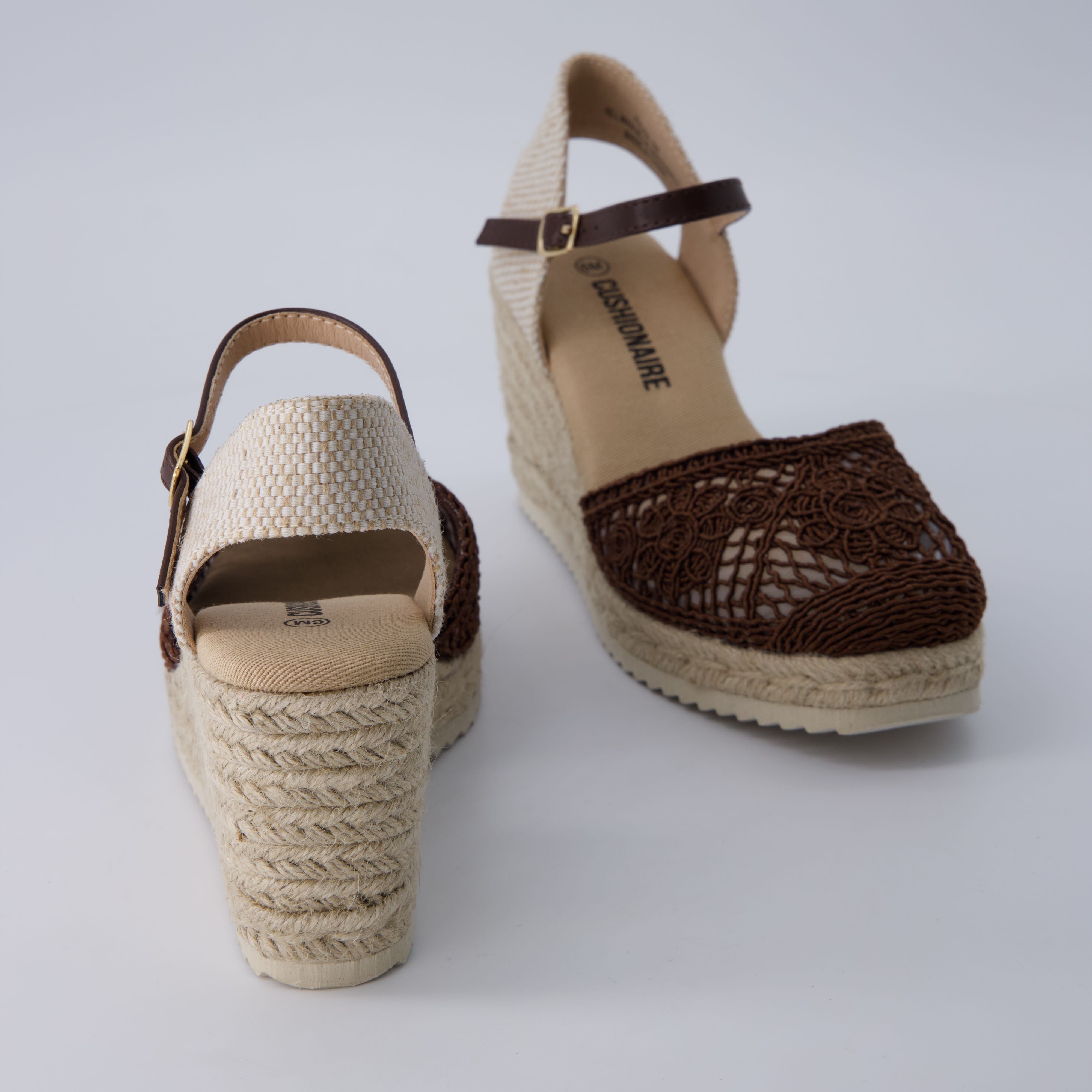 Flora Platform Espadrilles Brown