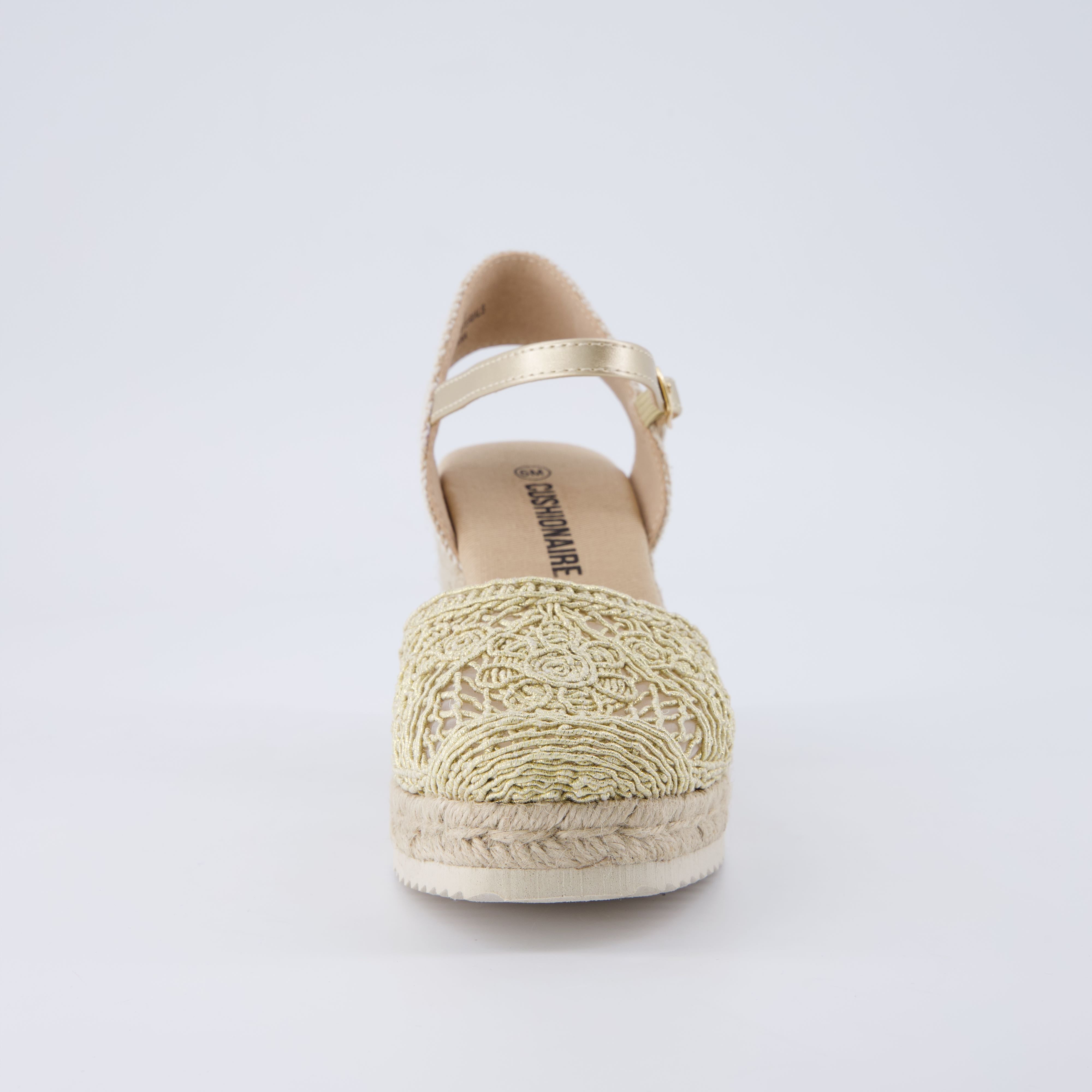 Flora Platform Espadrilles Gold