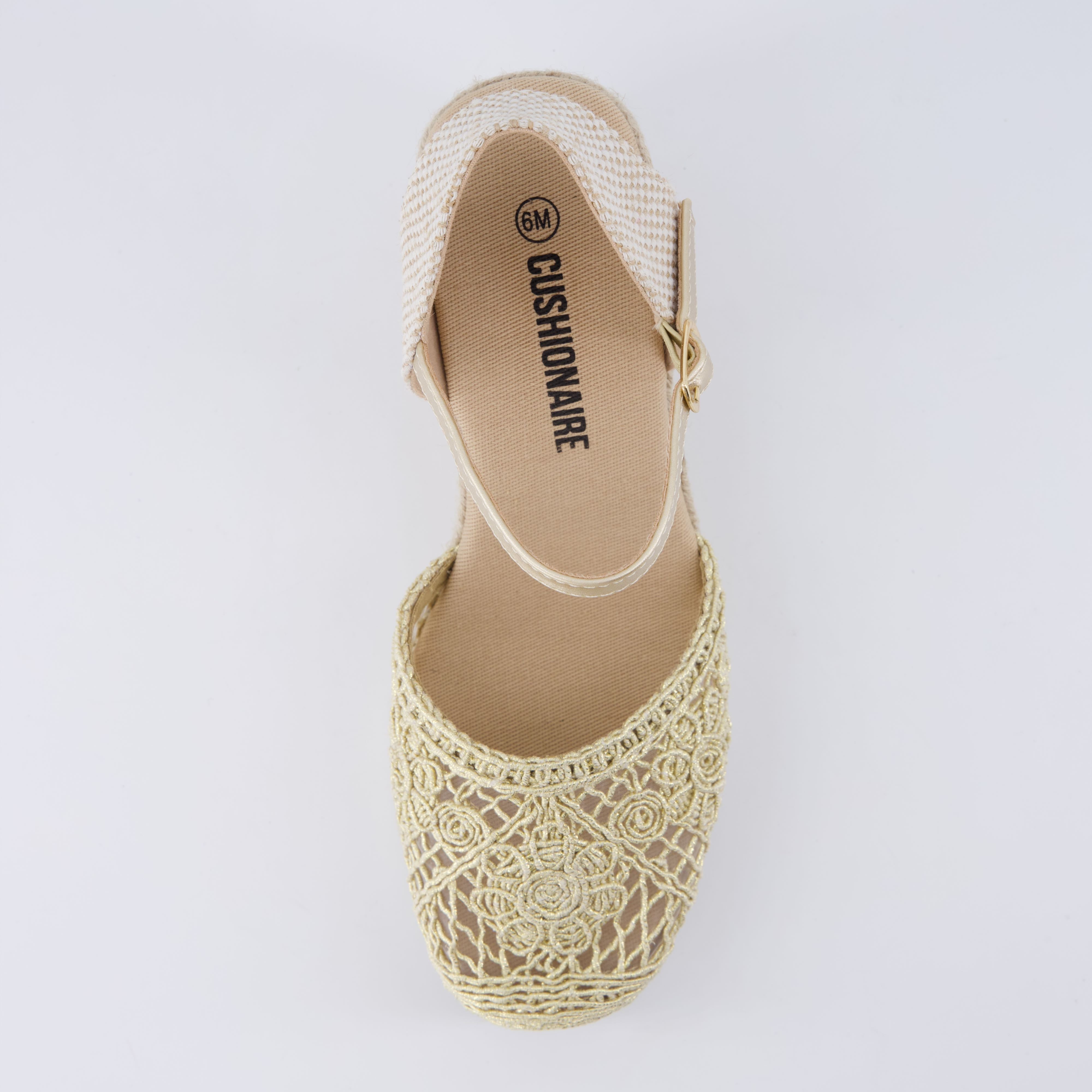 Flora Platform Espadrilles Gold