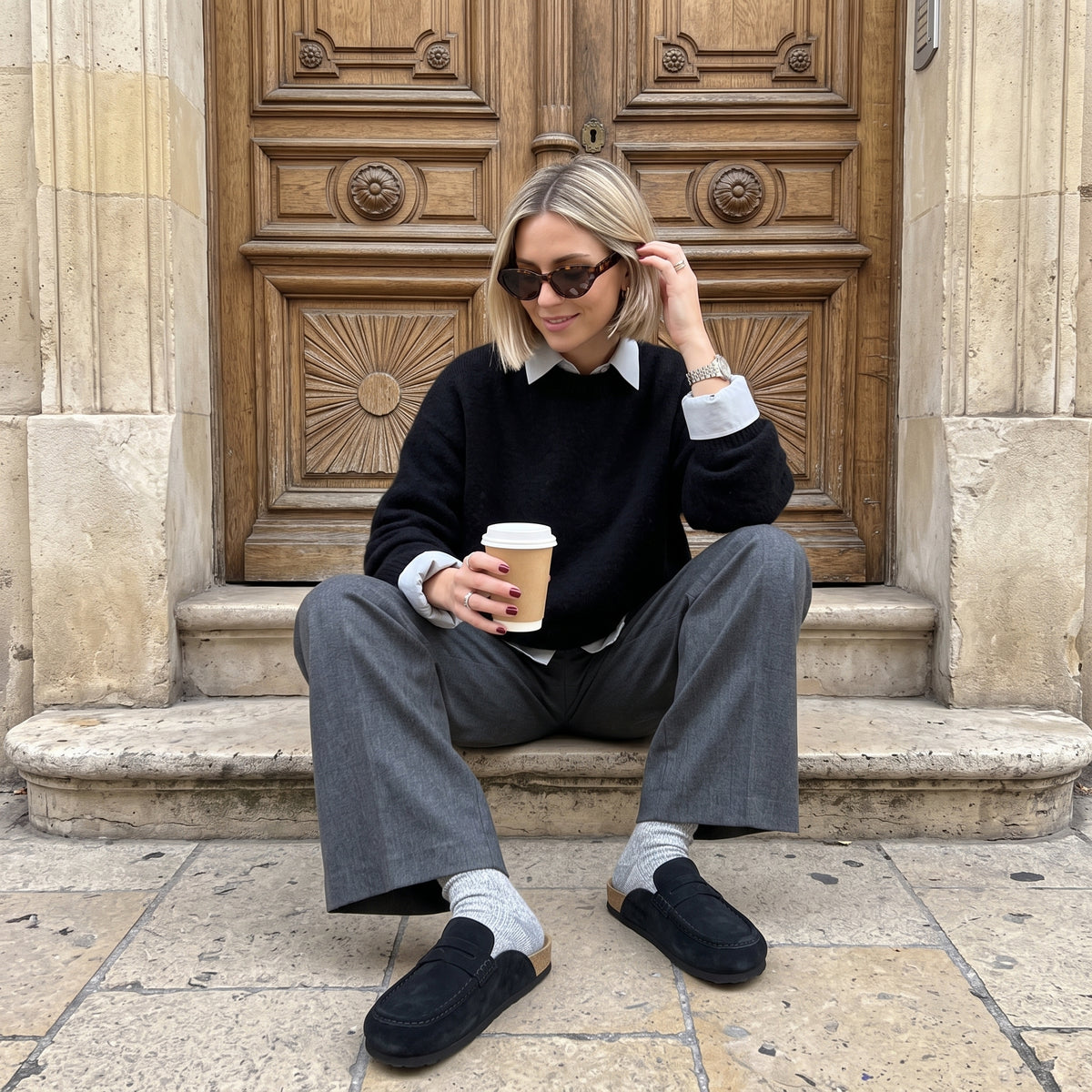 Fondu Leather Clogs