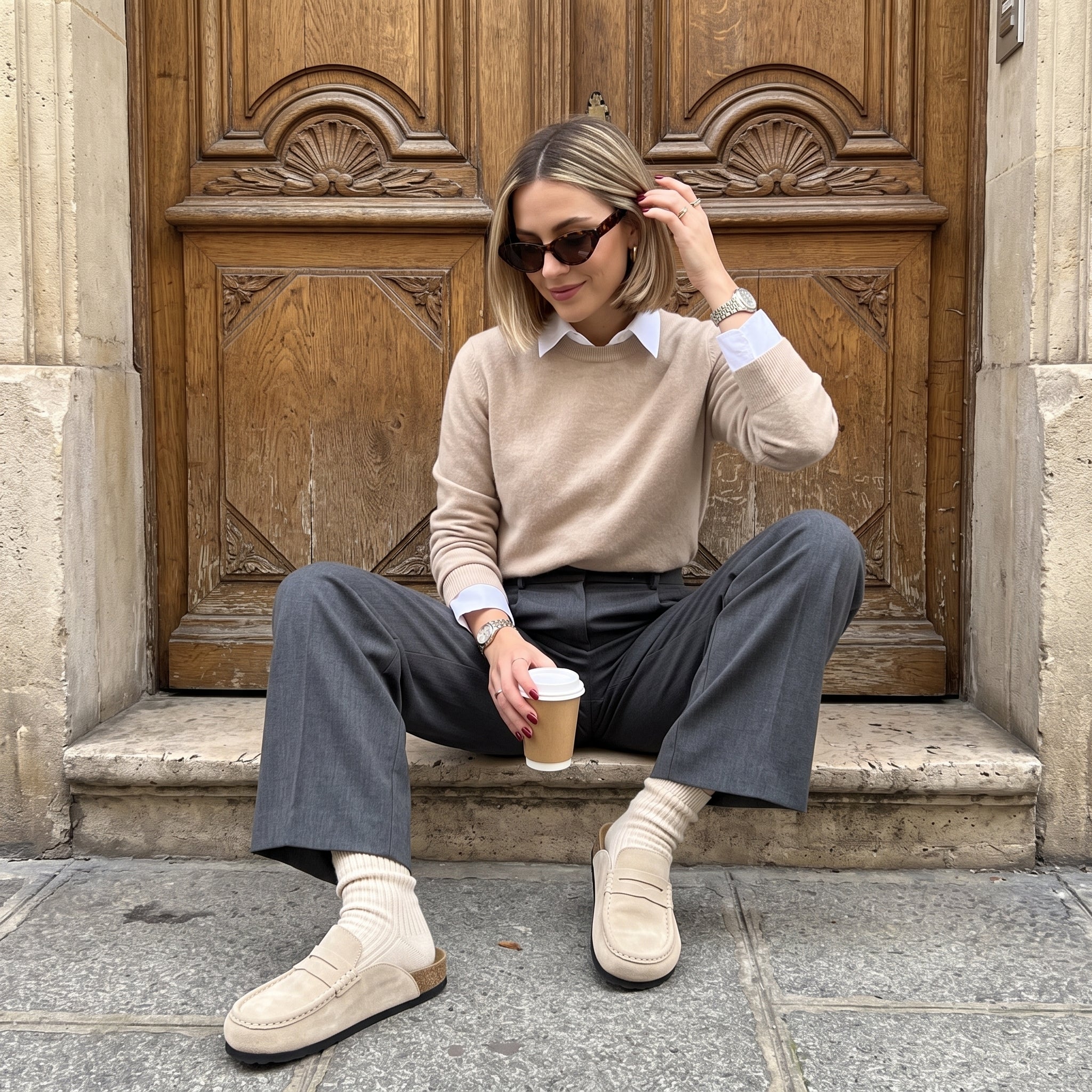 Fondu Leather Clogs