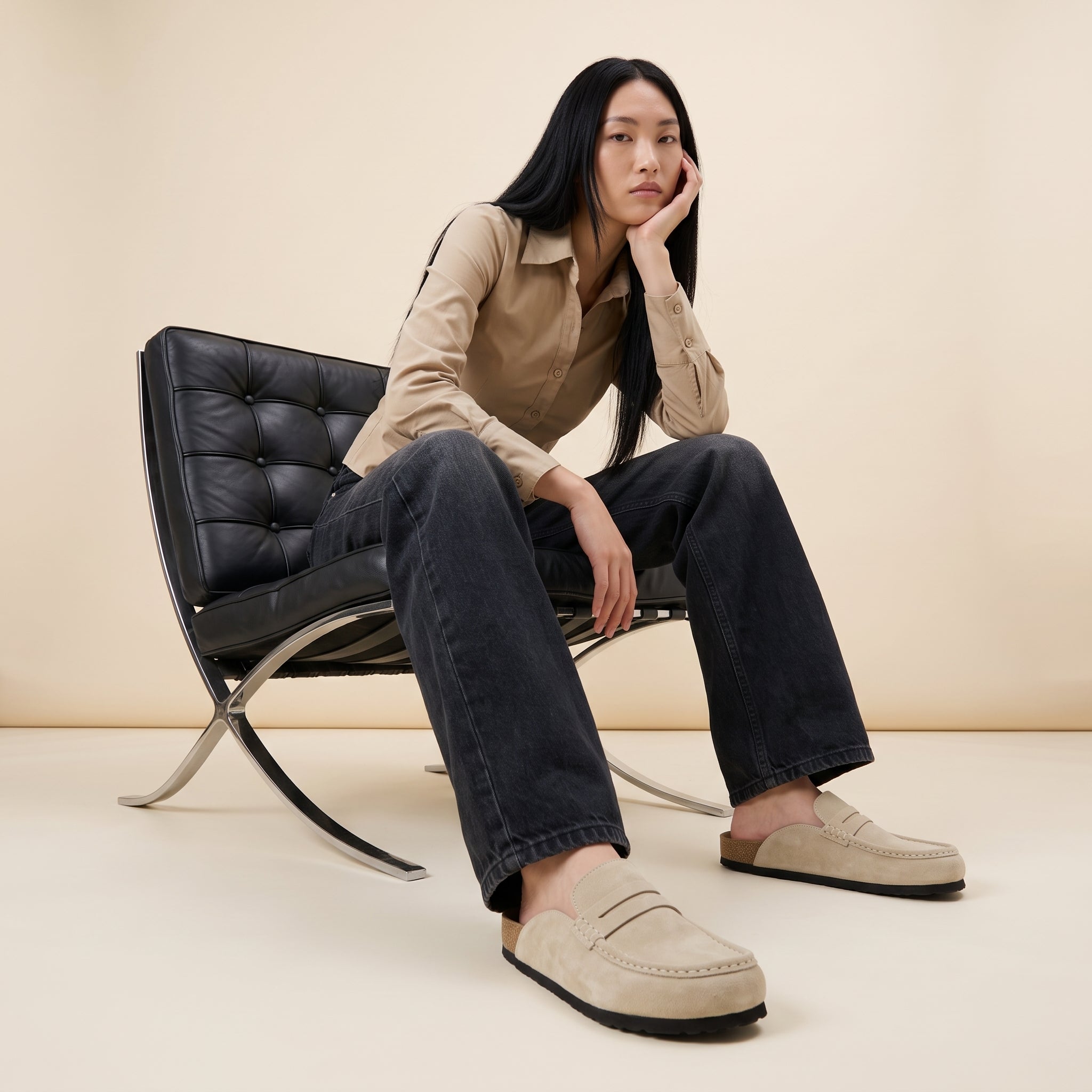 Fondu Leather Clogs