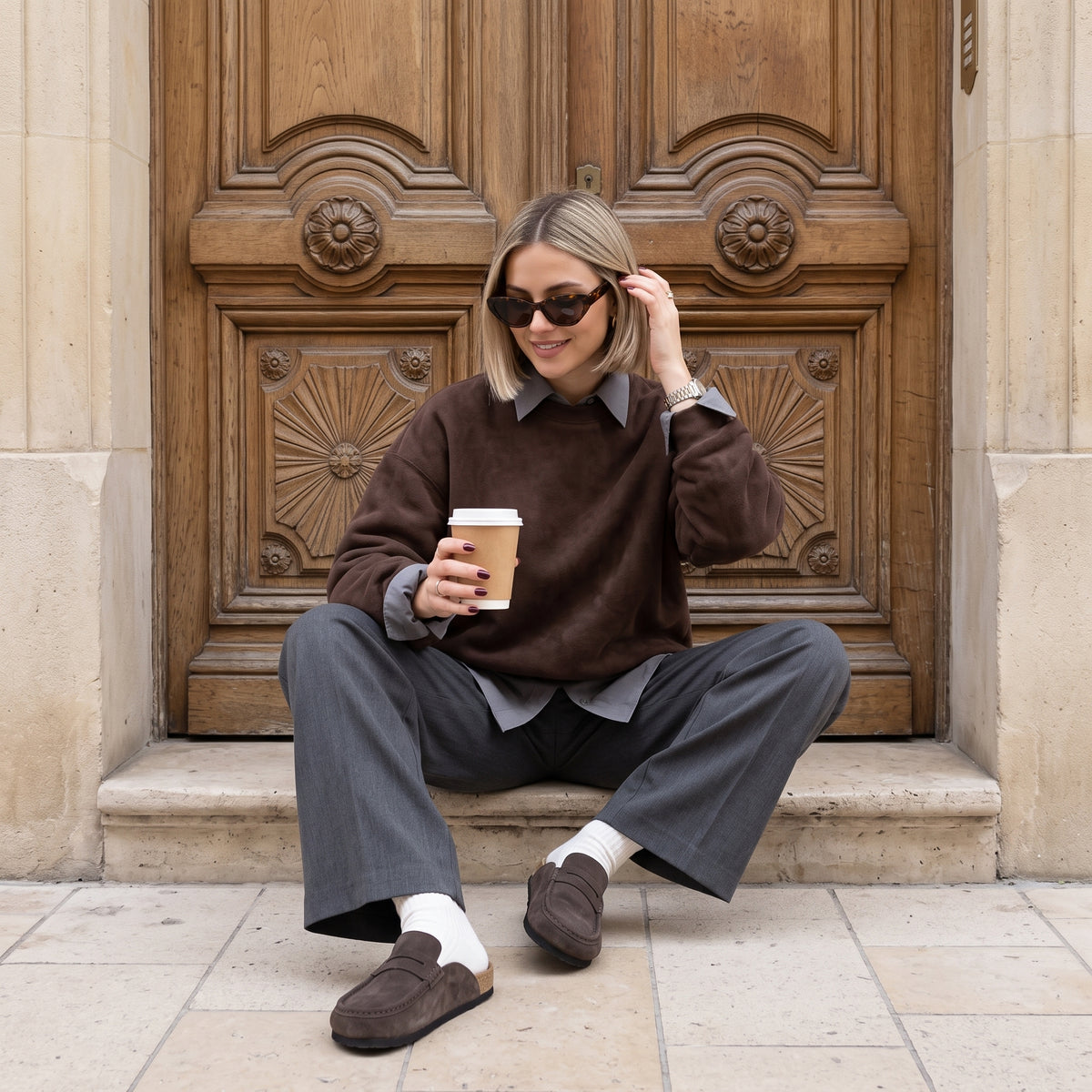 Fondu Leather Clogs