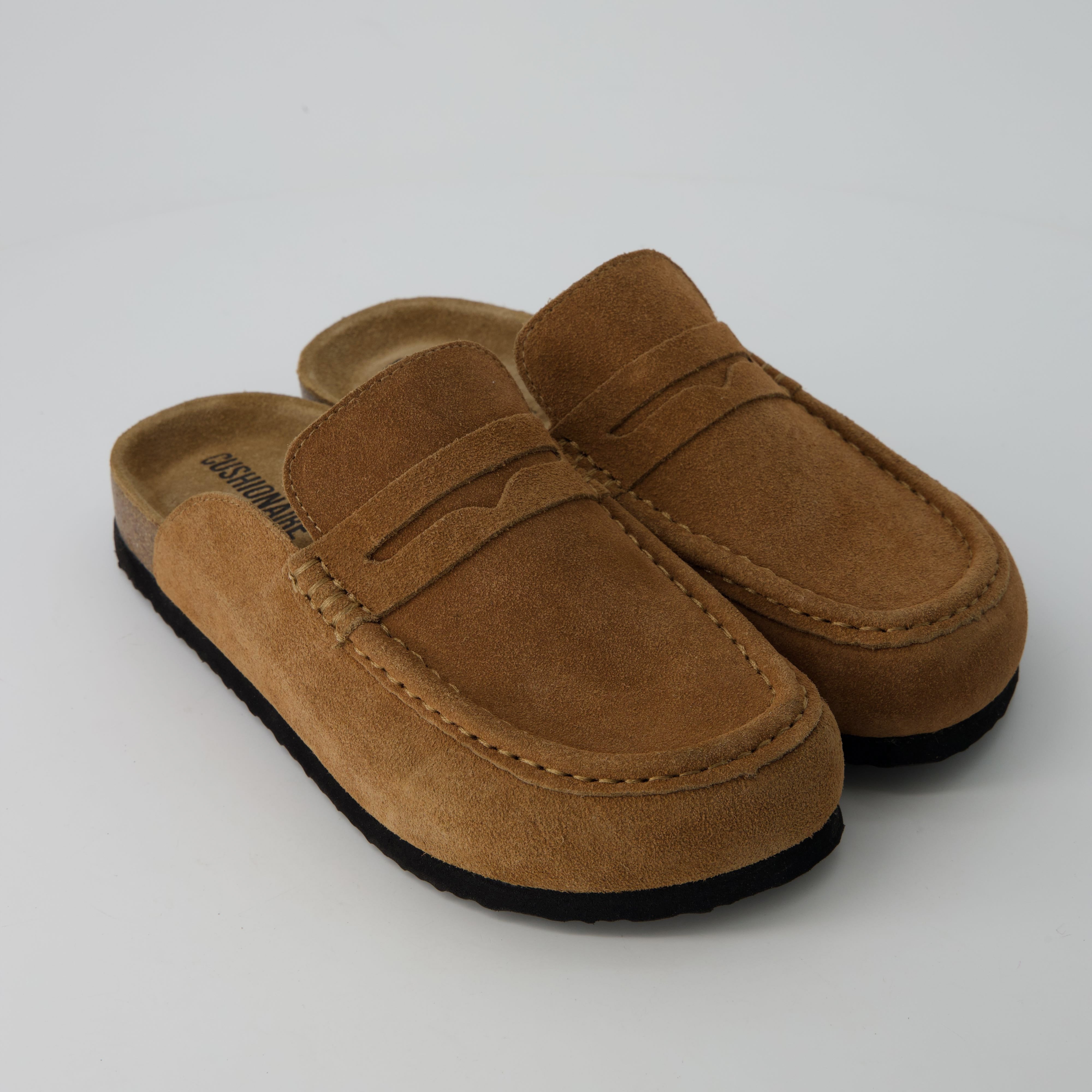Fondu Leather Clogs Cognac