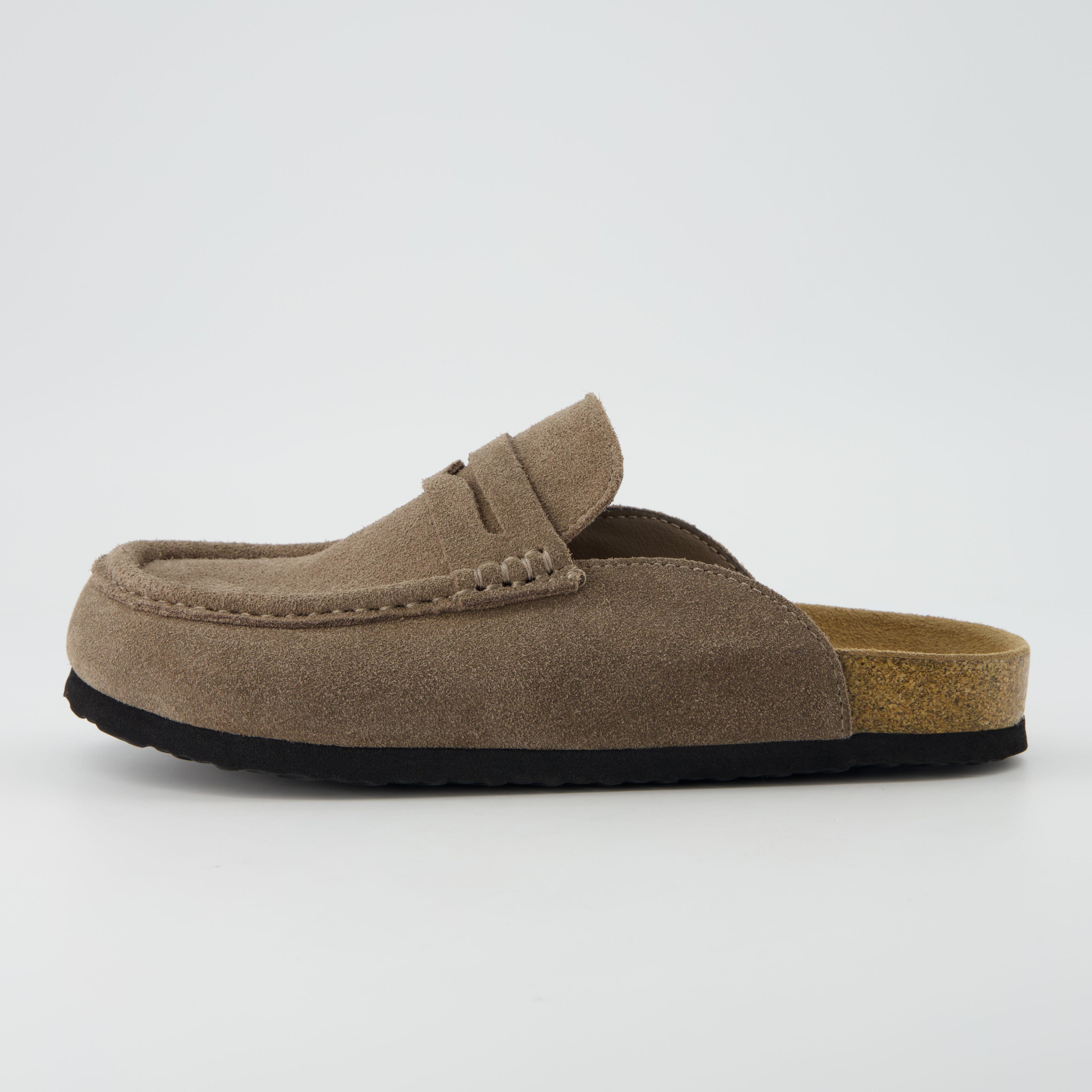 Fondu Leather Clogs Taupe