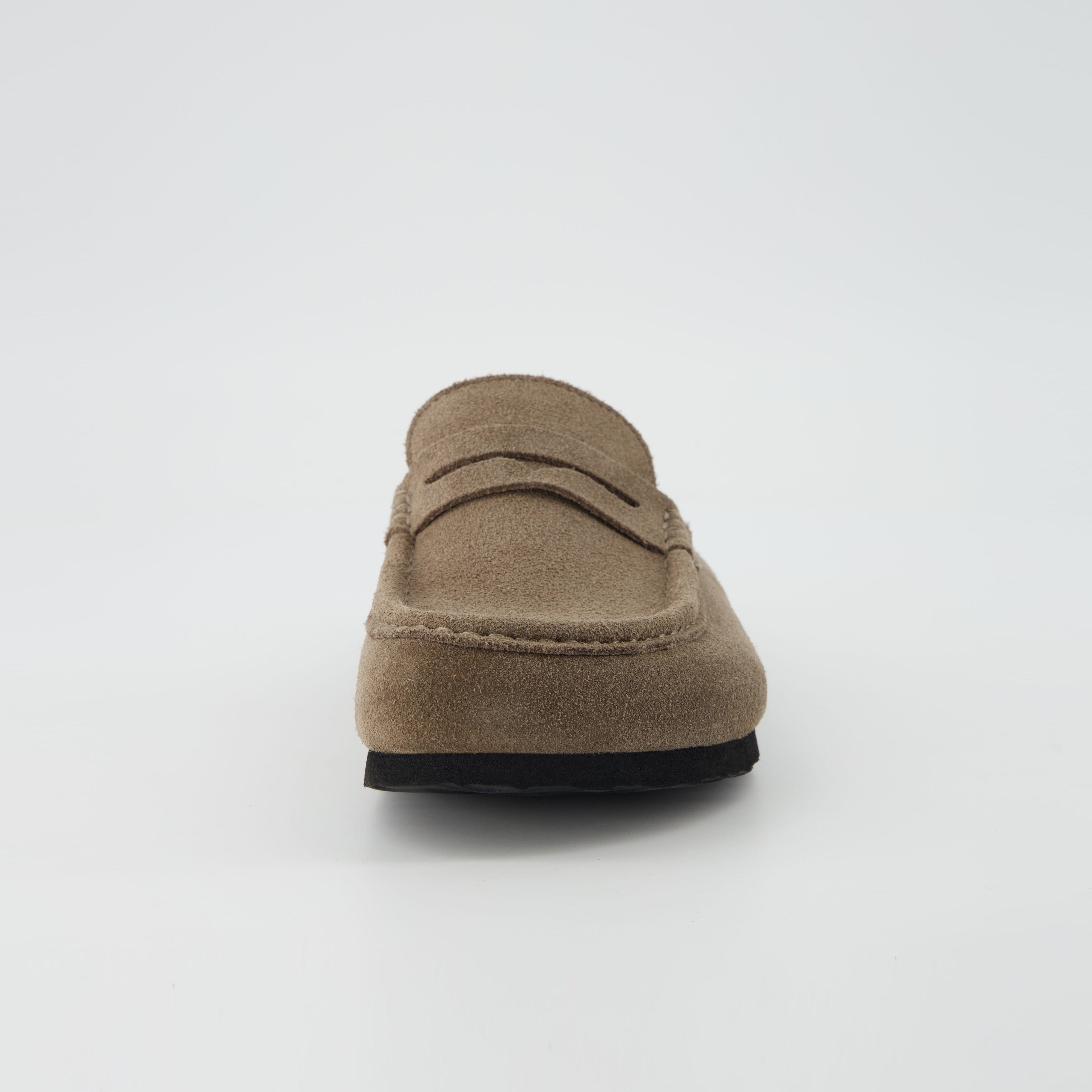 Fondu Leather Clogs Taupe