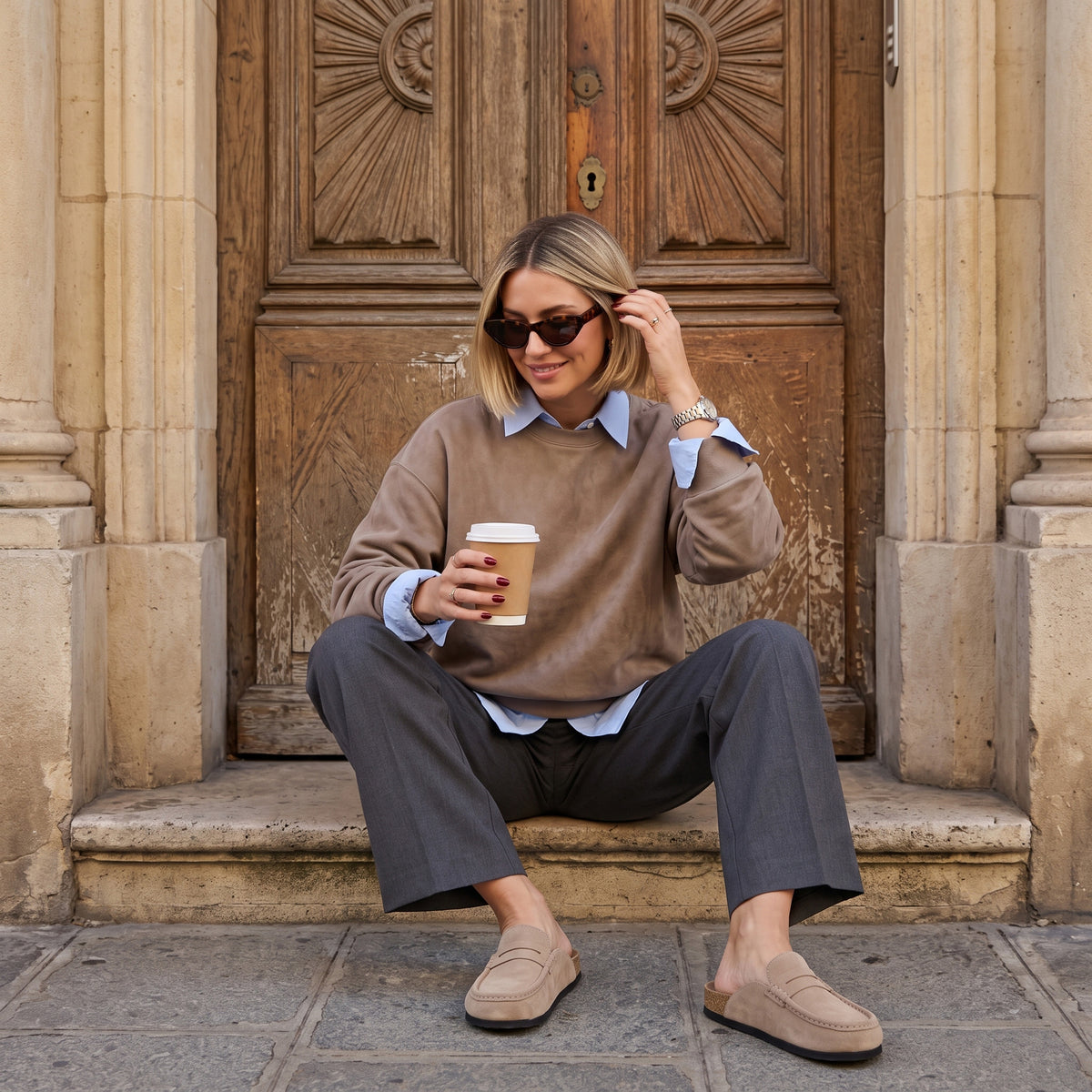 Fondu Leather Clogs