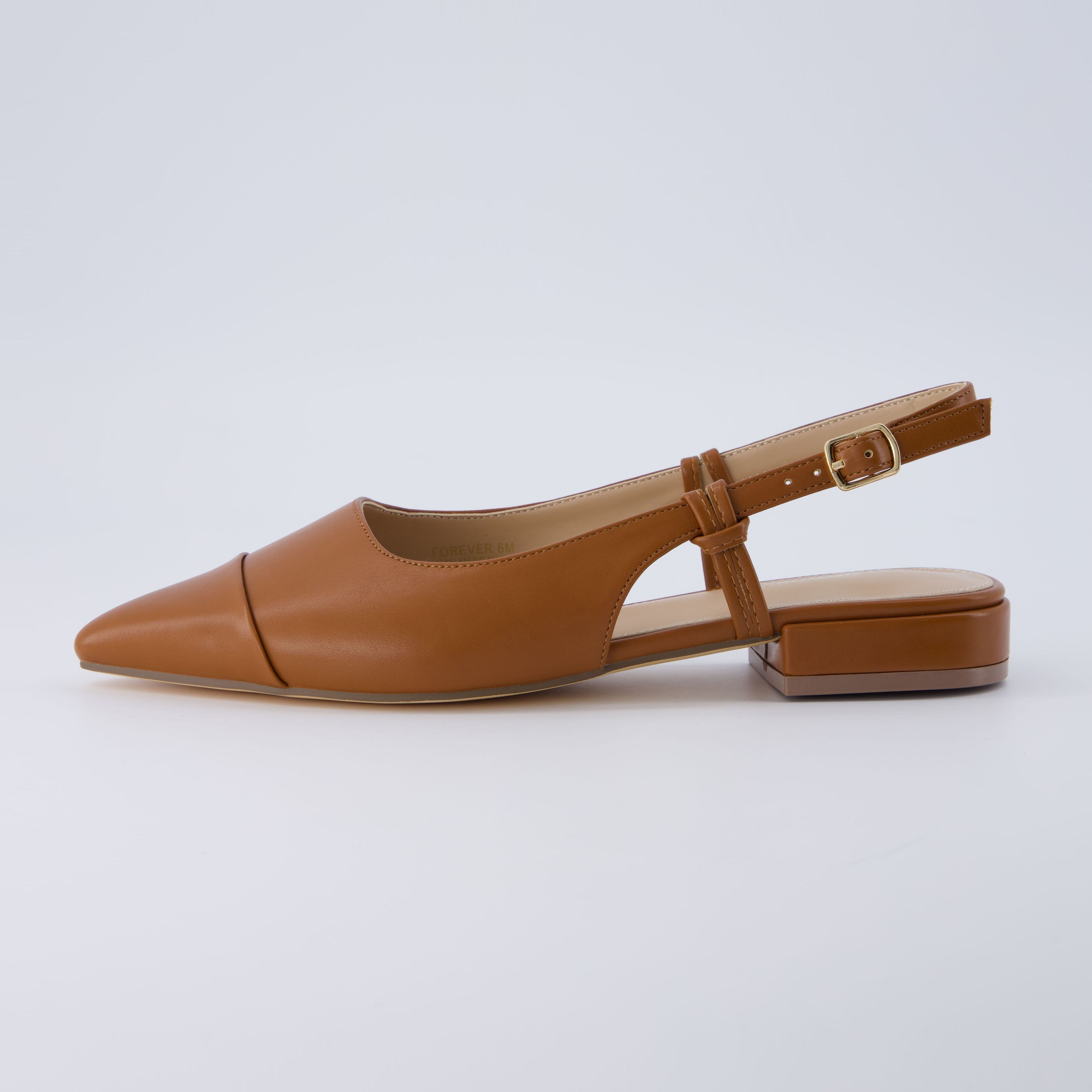 Forever Sling Back Flat Tan