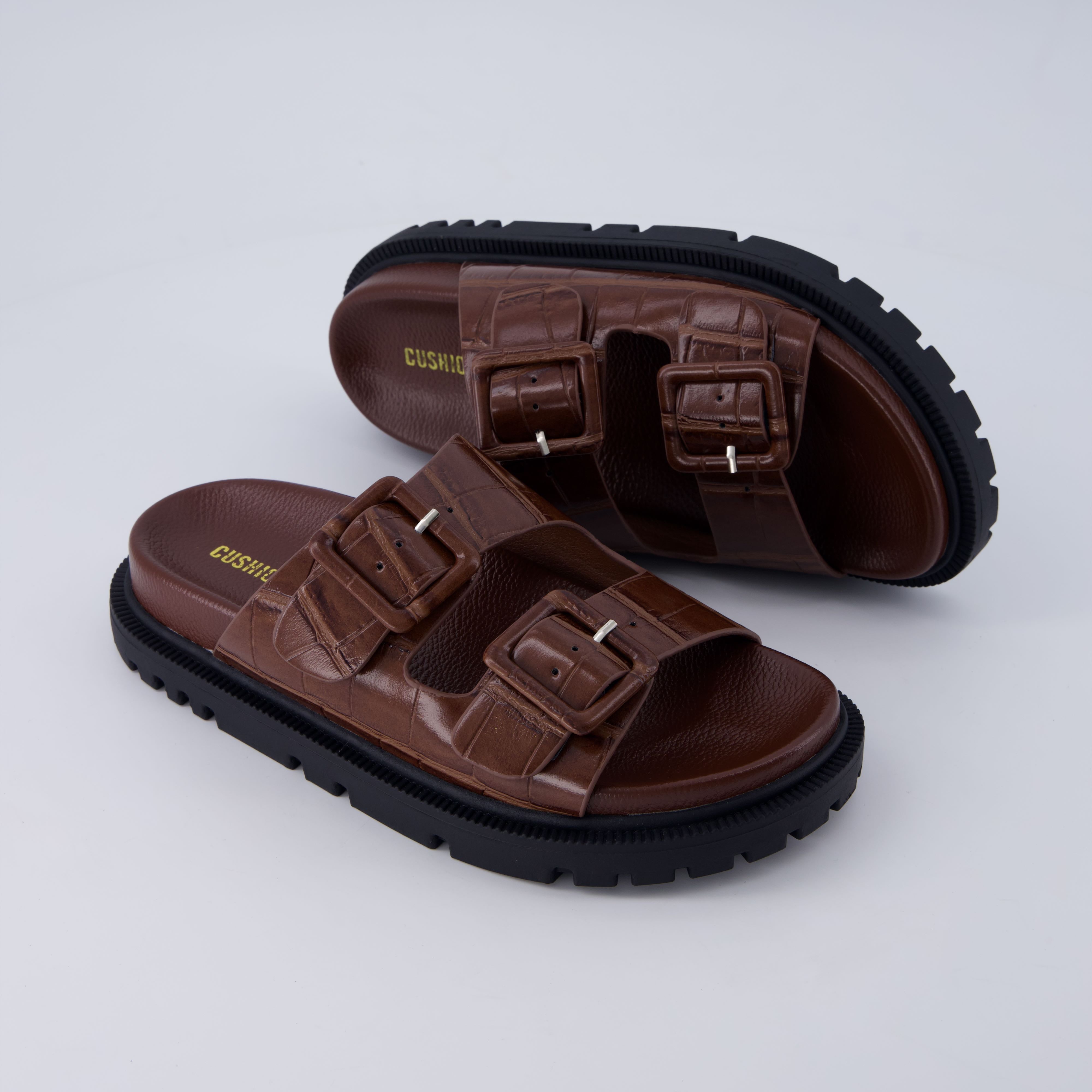 Fuse Chunky Sandals Brown Medium