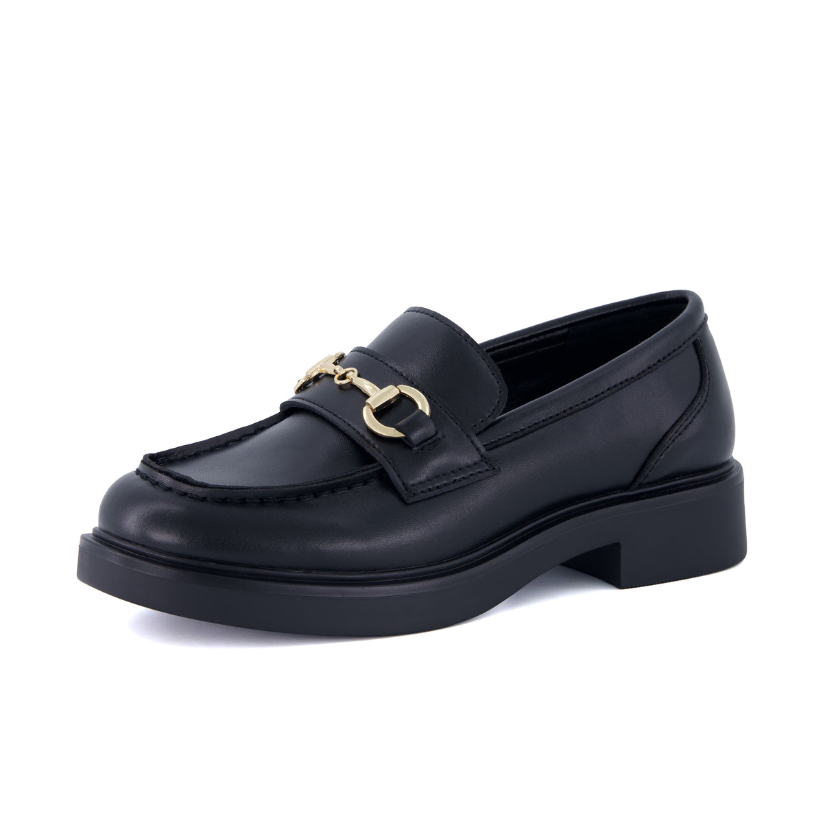 Gamble Genuine Leather Loafers Black