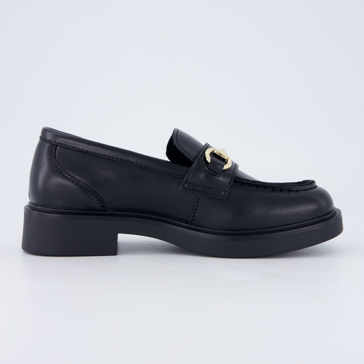 Gamble Genuine Leather Loafers Black