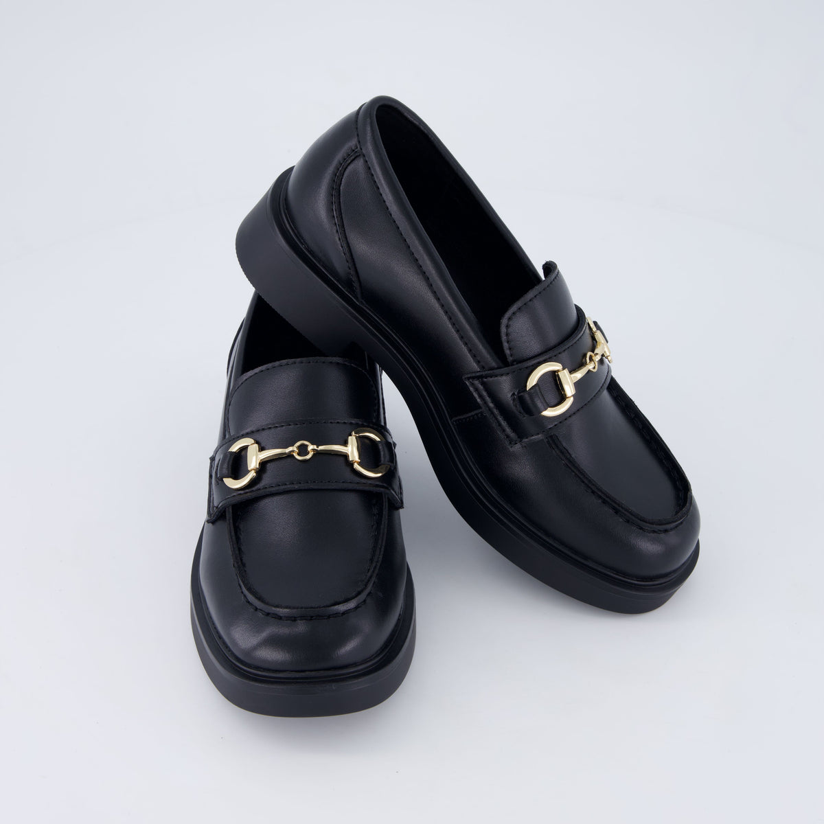 Gamble Genuine Leather Loafers Black