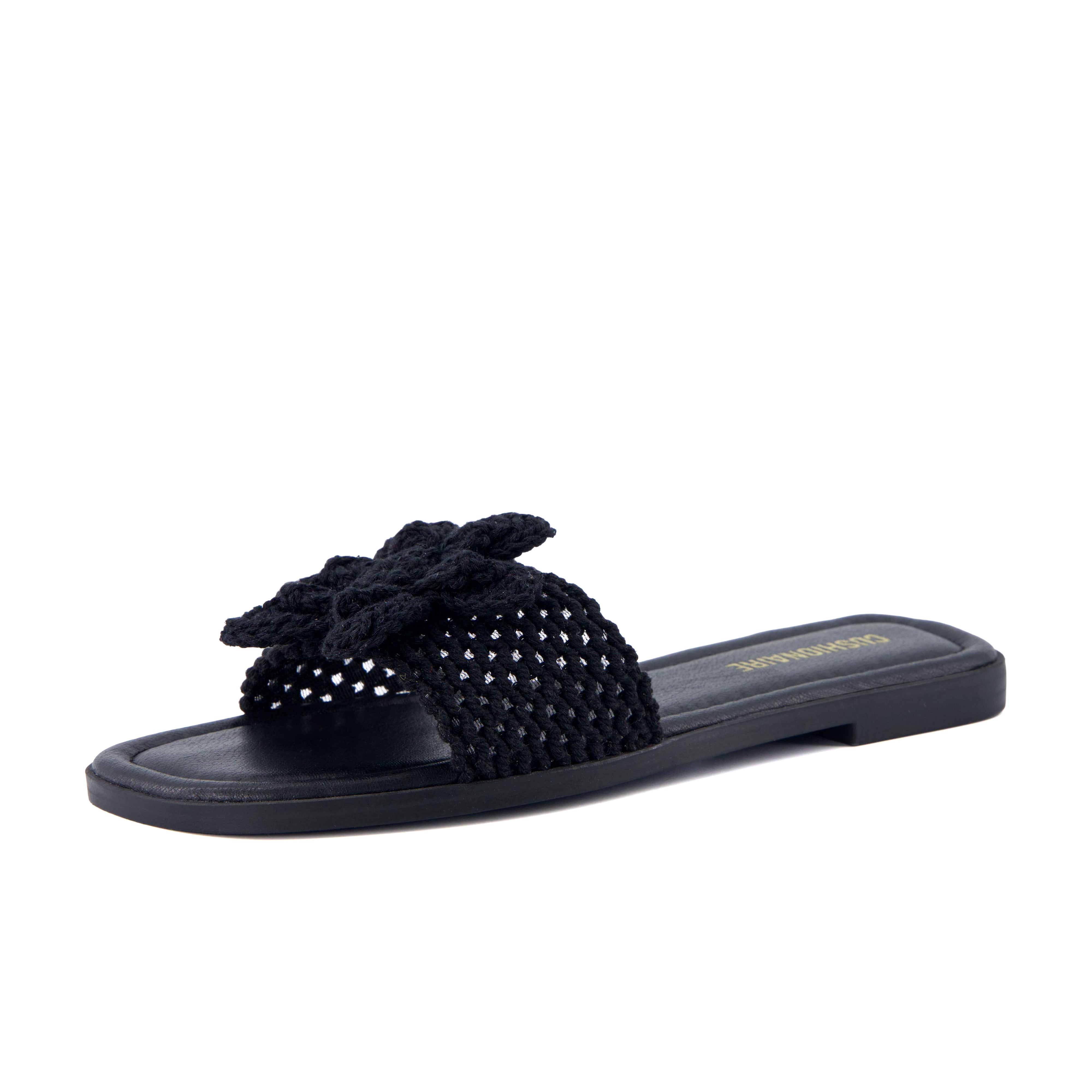 Gemma Knit Slides Black