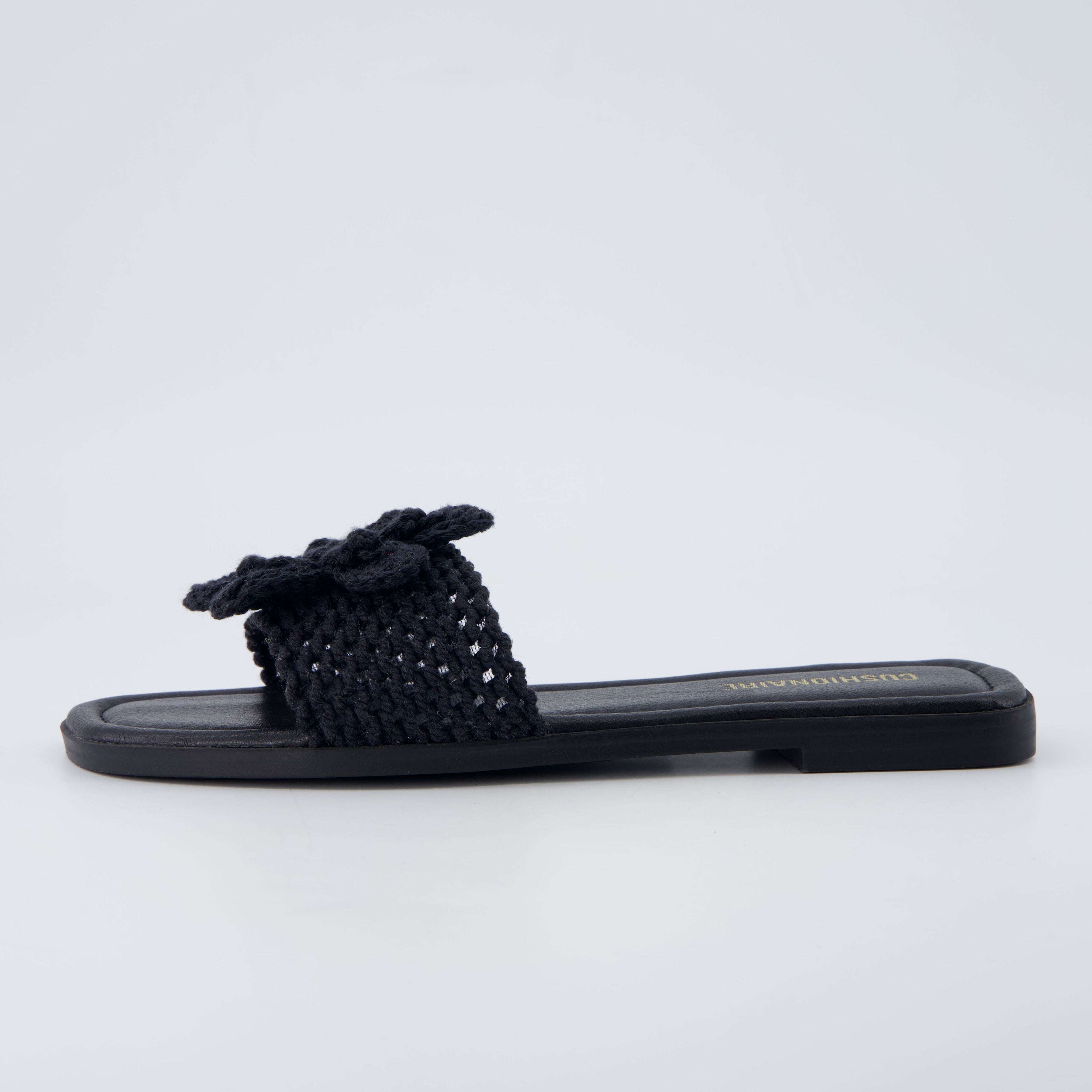 Gemma Knit Slides Black