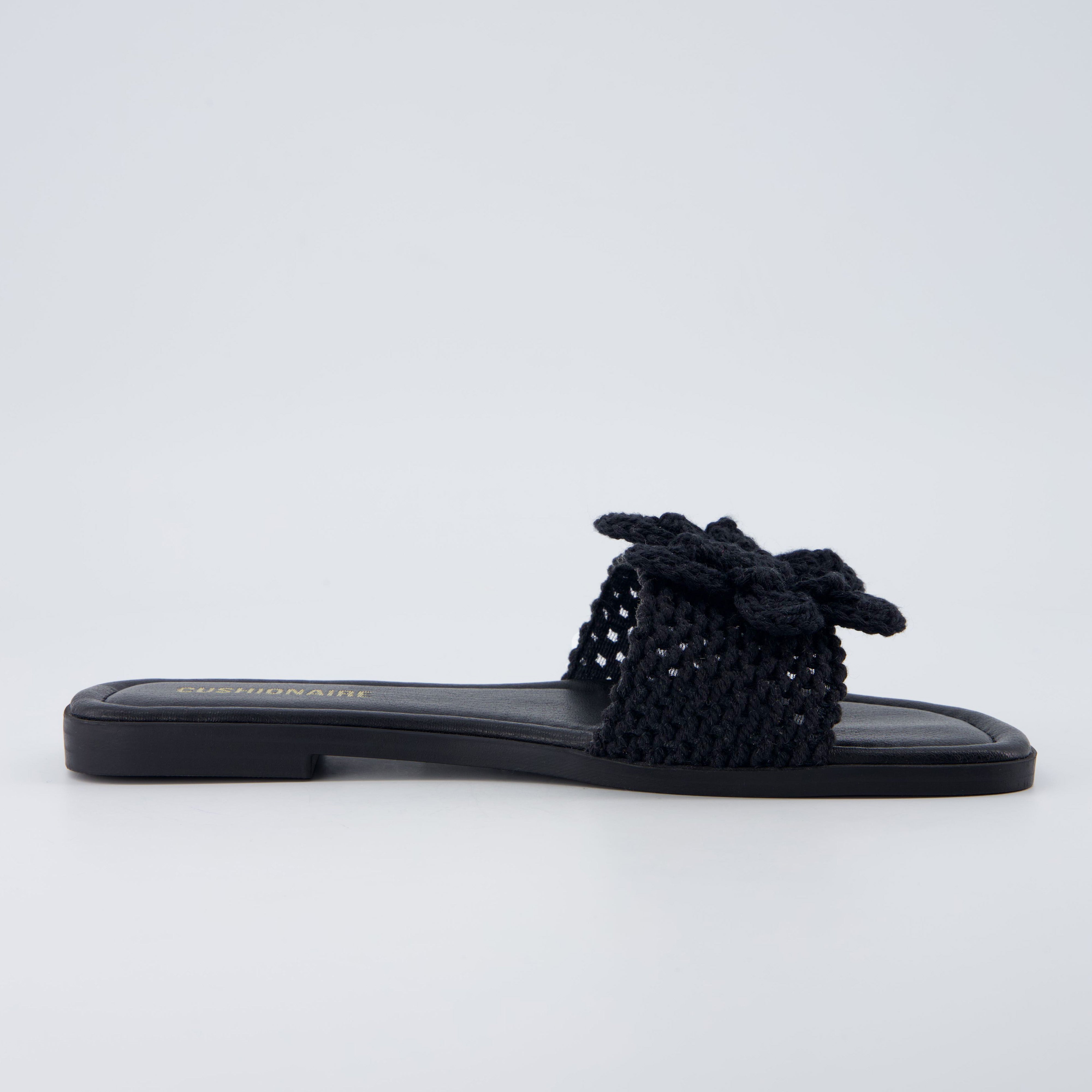 Gemma Knit Slides Black